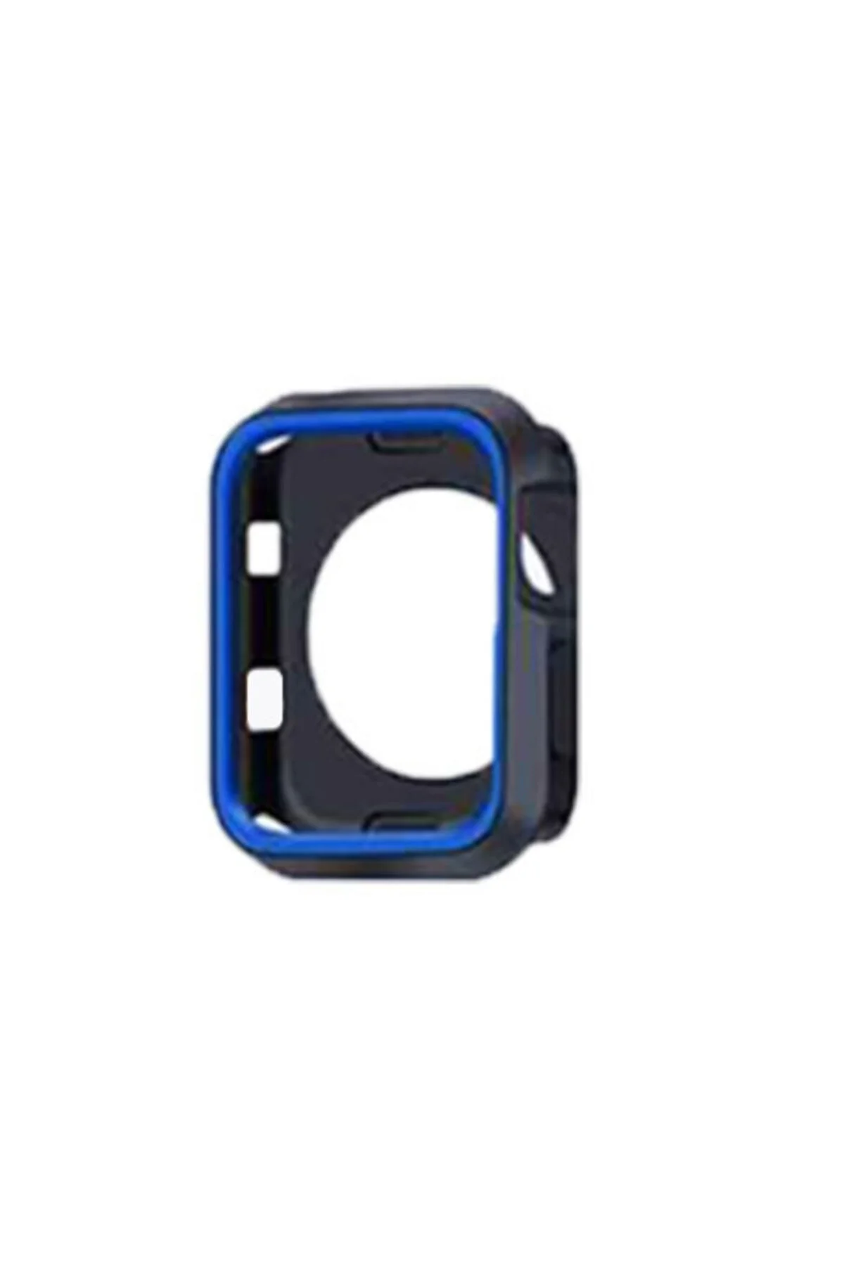 Apple Watch Seri 4 Için 40 Mm Siyah Lacivert Iki Renkli Silikon Tpu Kılıf