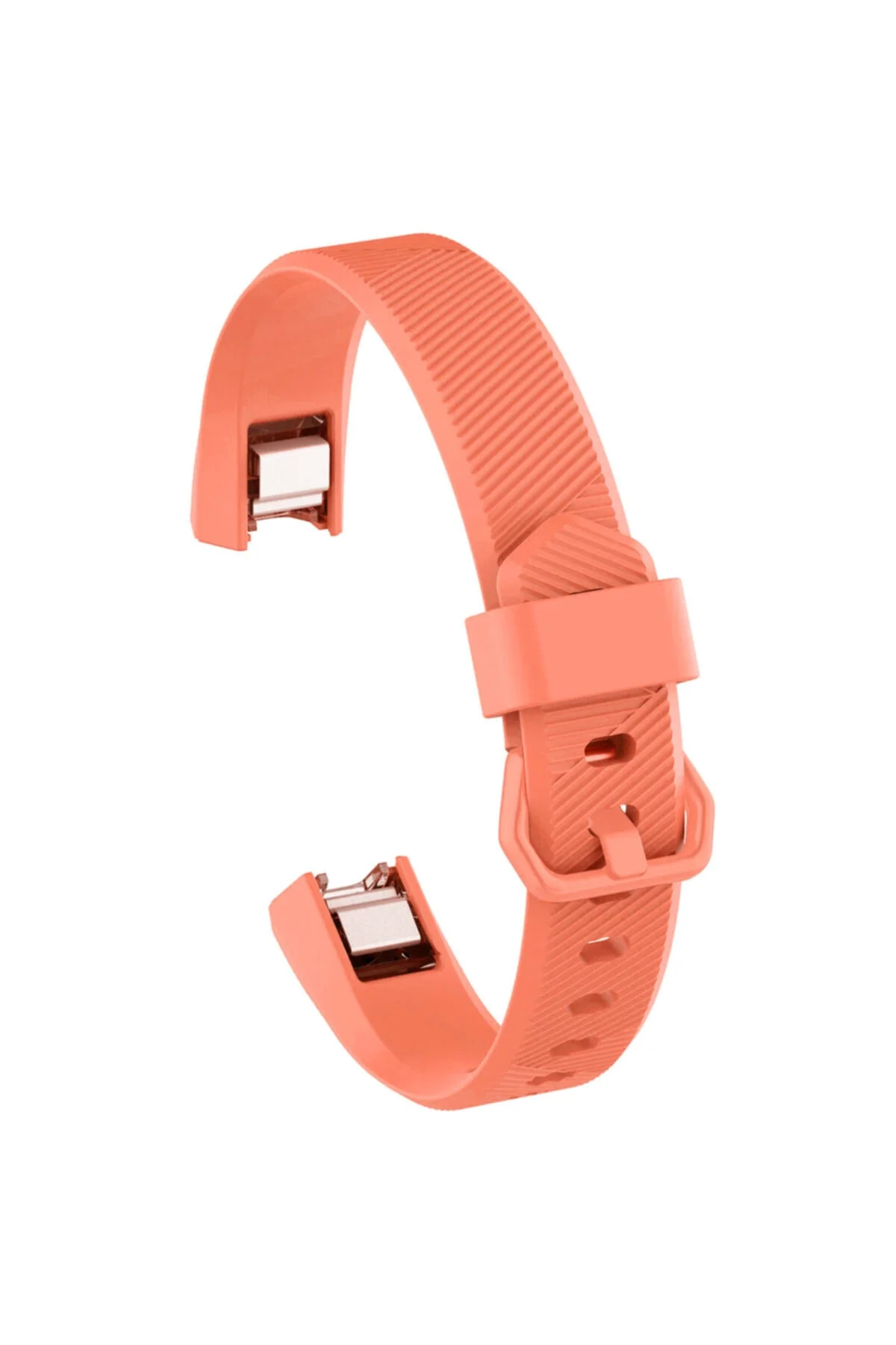Fitbit Alta Hr Uyumlu Large Beden(l Sıze) Tokalı Silikon Kordon Turuncu