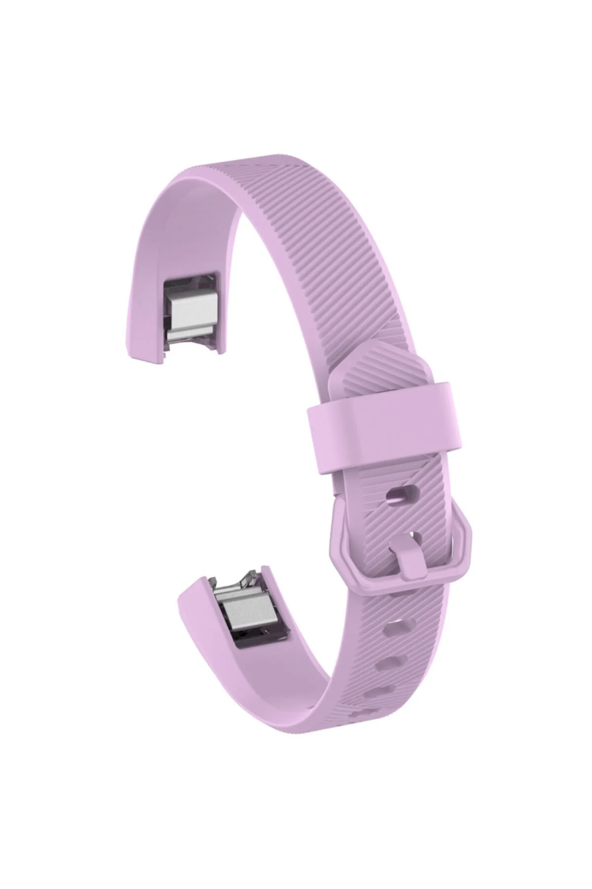 Fitbit Alta Hr Uyumlu Large Beden(L SIZE) Tokalı Silikon Kordon Lila