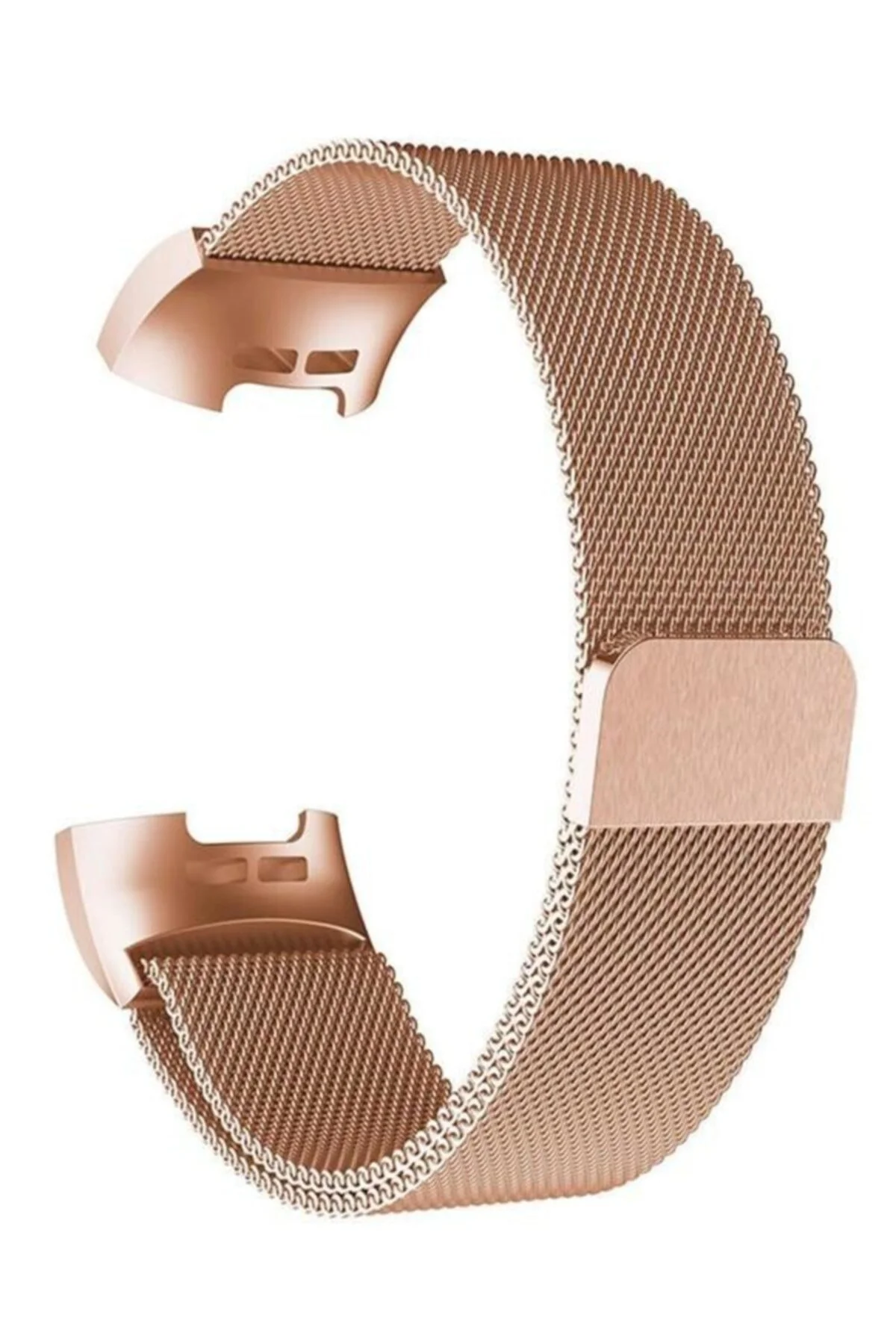 Fitbit Charge 4 Uyumlu Metal Mıknatıslı Milanese Kordon Rose Gold