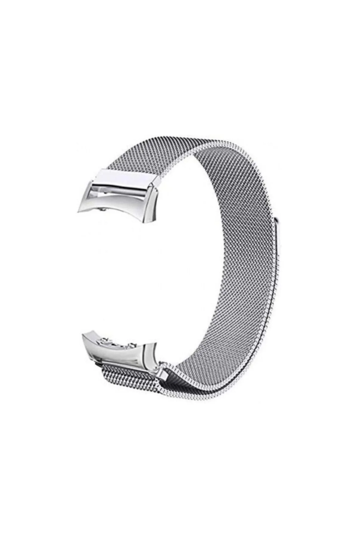 Samsung Gear S2 R720 Sport Için Adaptörlü Metal Milanese Kordon Gümüş