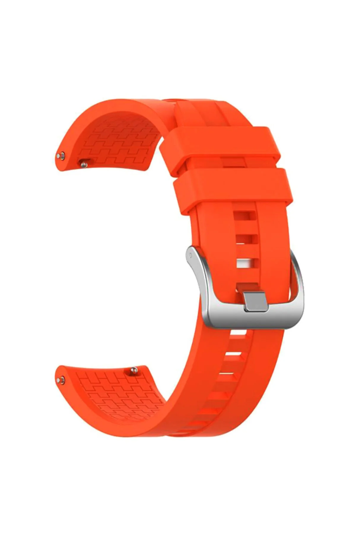 Samsung Galaxy Watch 46 Mm(Sm-r800) Için Silikon Kordon Kayış Turuncu