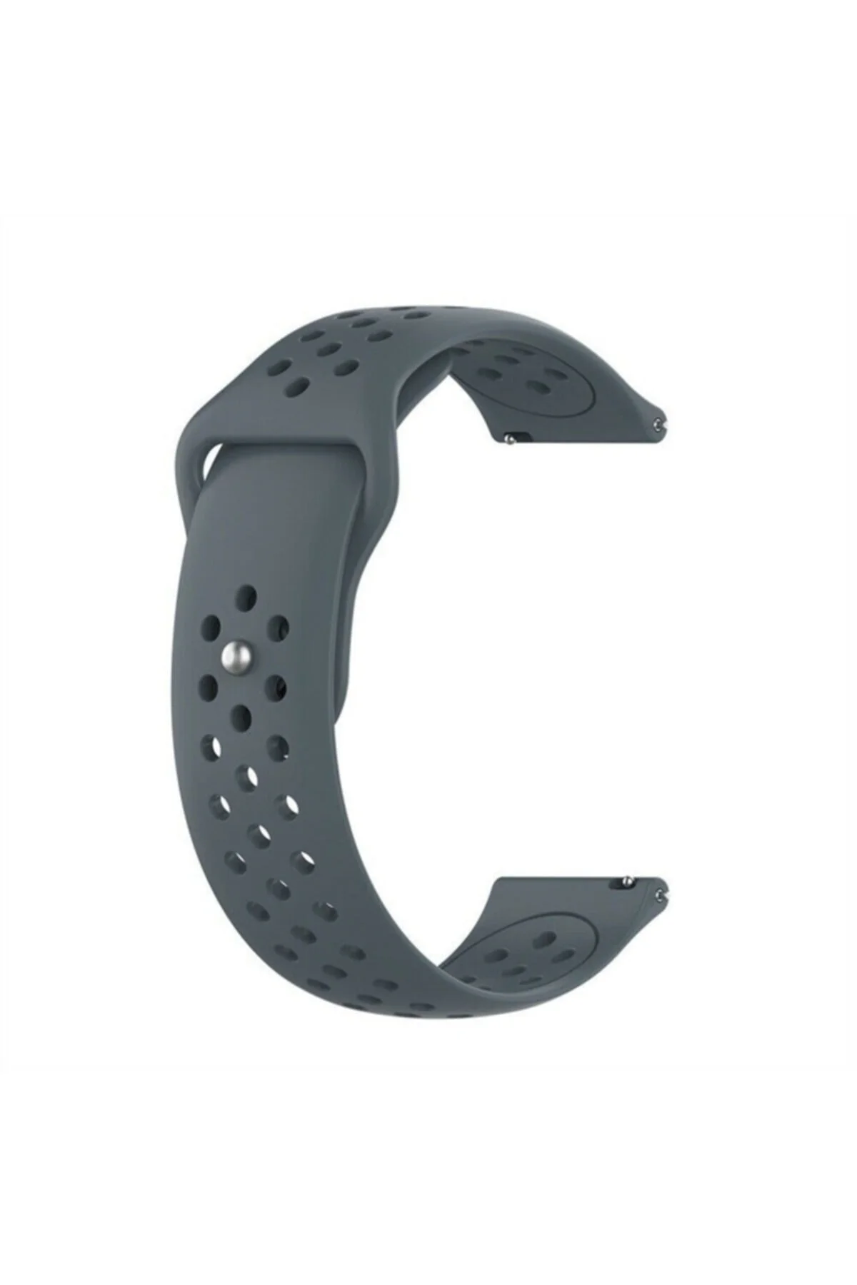 Amazfit Bip S Lite Için Delikli Silikon Kordon Gri