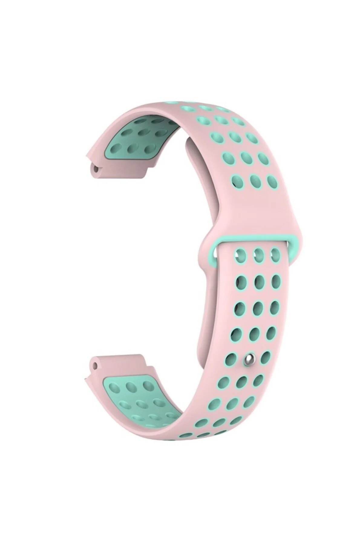 Garmin Forerunner 230 Için Delikli Silikon Kordon Pembe Turkuaz