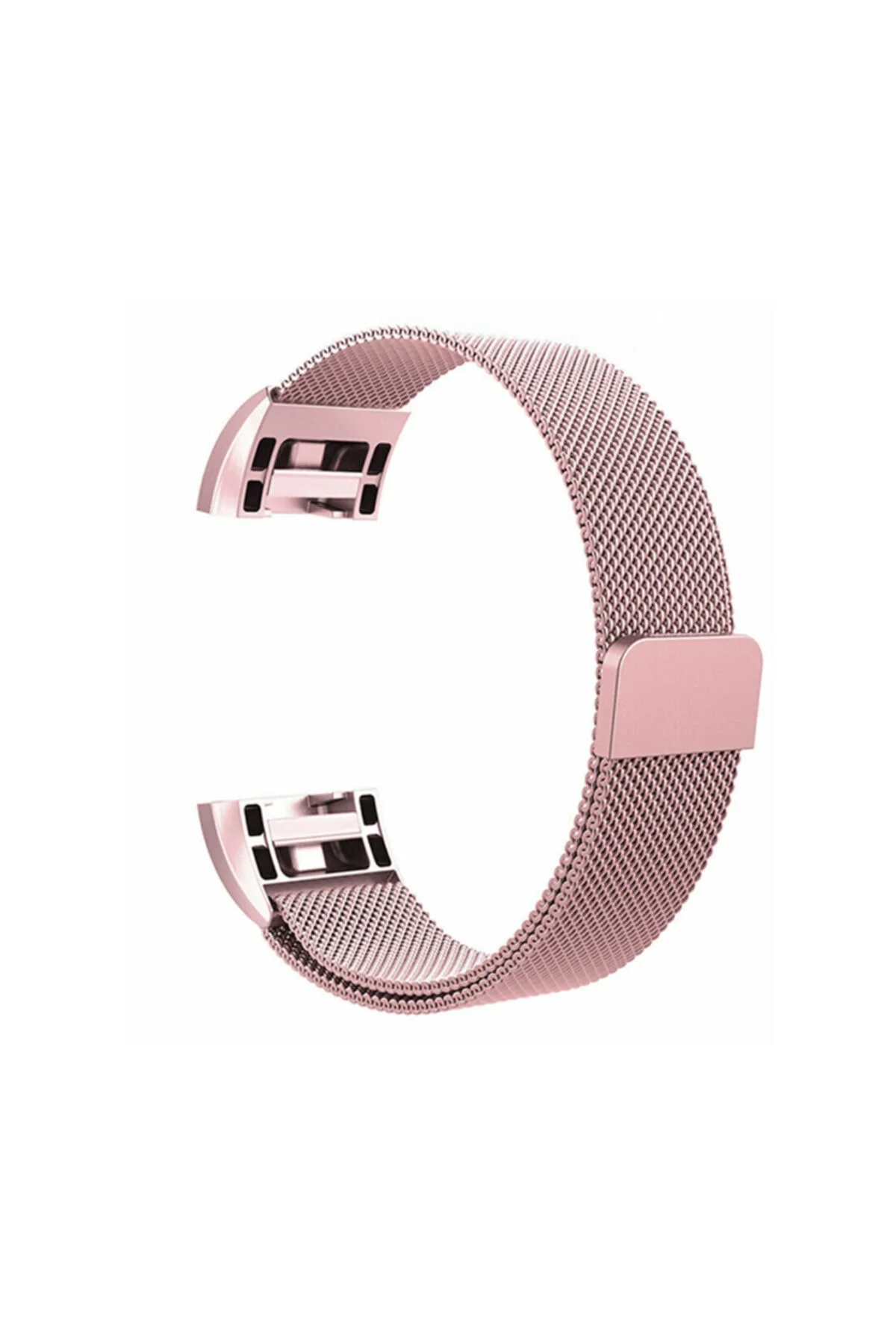 Fitbit Charge 2 Için Metal Mıknatıslı Milanese Kordon Rose