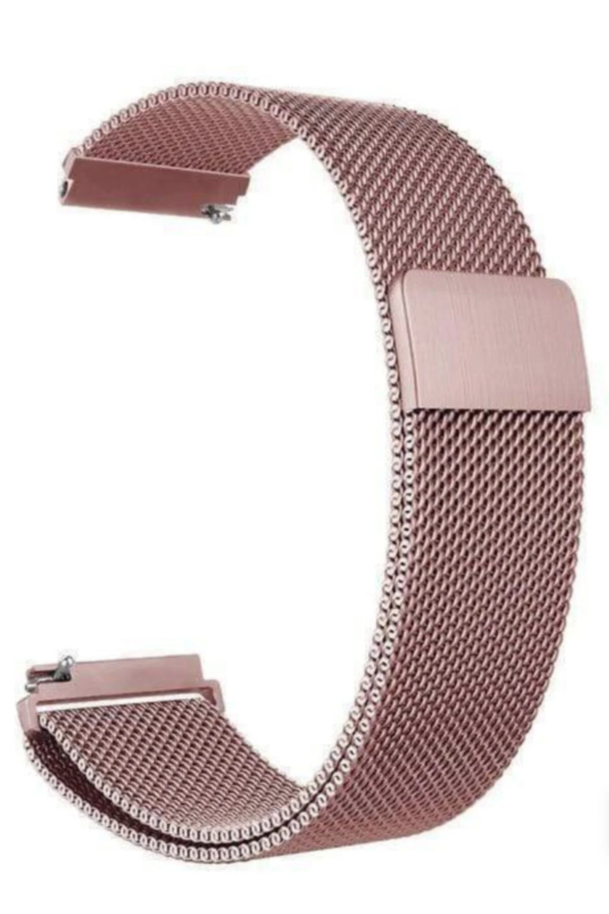 Samsung Galaxy Watch 3 41 Mm(SM-R850) Için Metal Mıknatıslı Milanese Kordon Rose