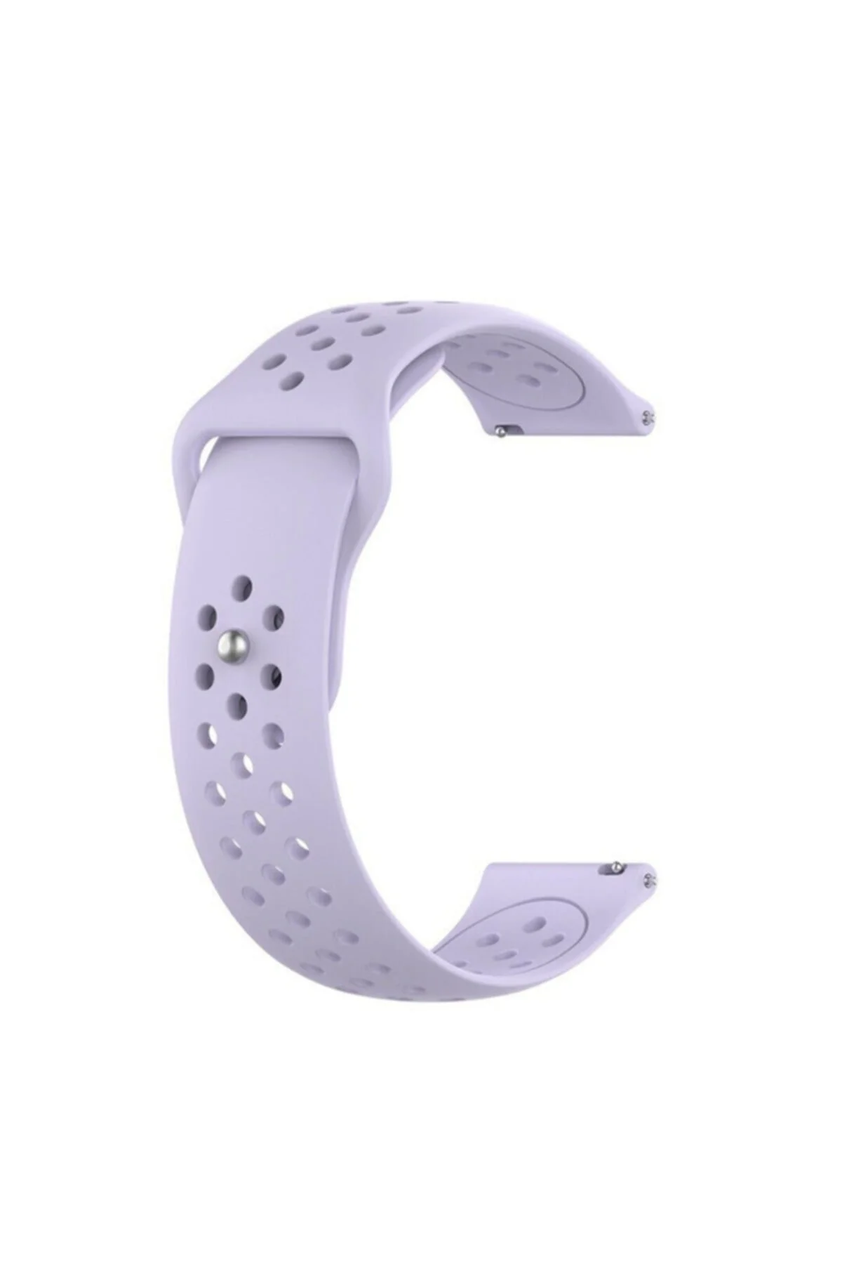 Amazfit Gtr 47 Mm(A1902) Için Delikli Silikon Kordon Lila