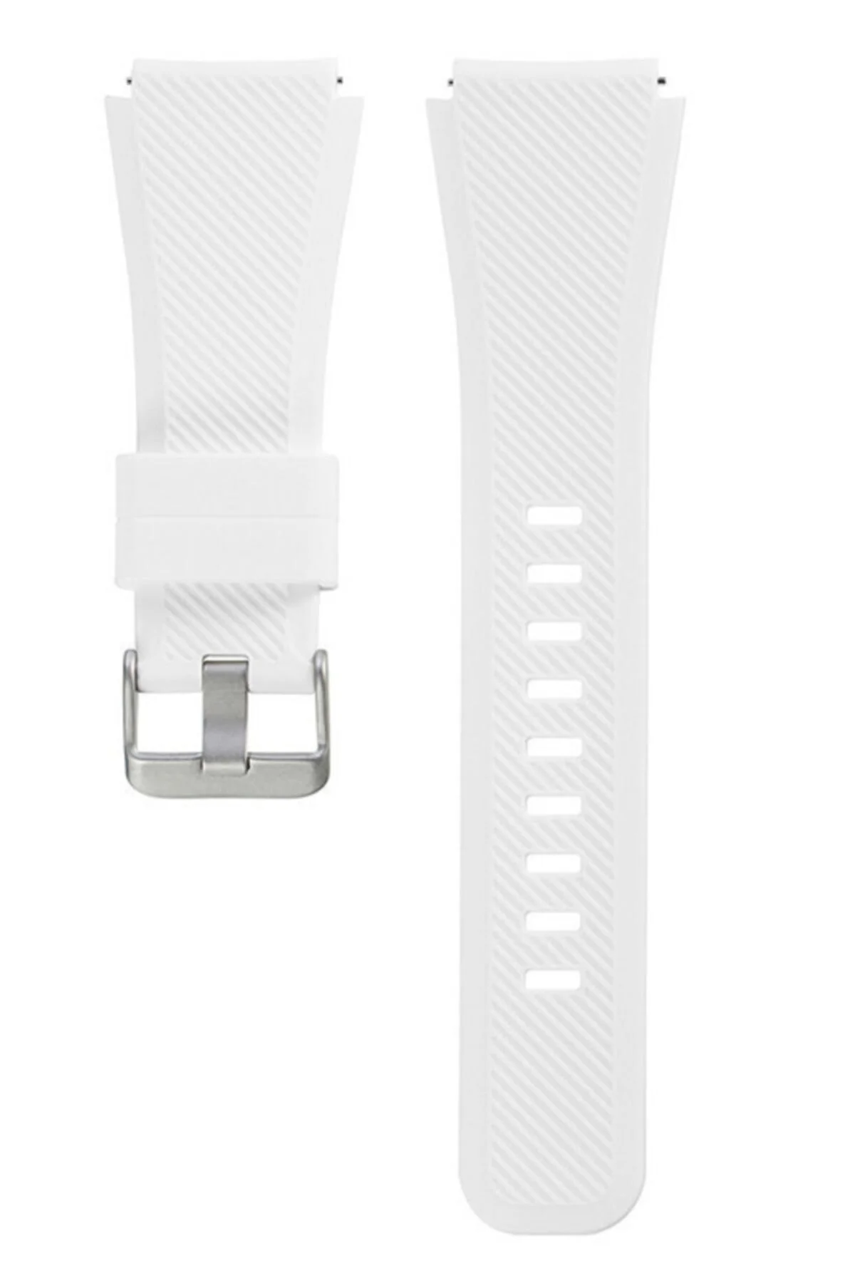 Samsung Galaxy Watch 46 Mm(Sm-r800) Için Silikon Kordon Beyaz