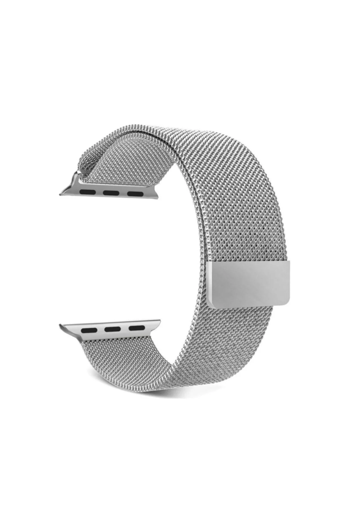 Apple Watch Için 40 Mm Metal Mıknatıslı Kayış Kordon Milanese Loop Gümüş