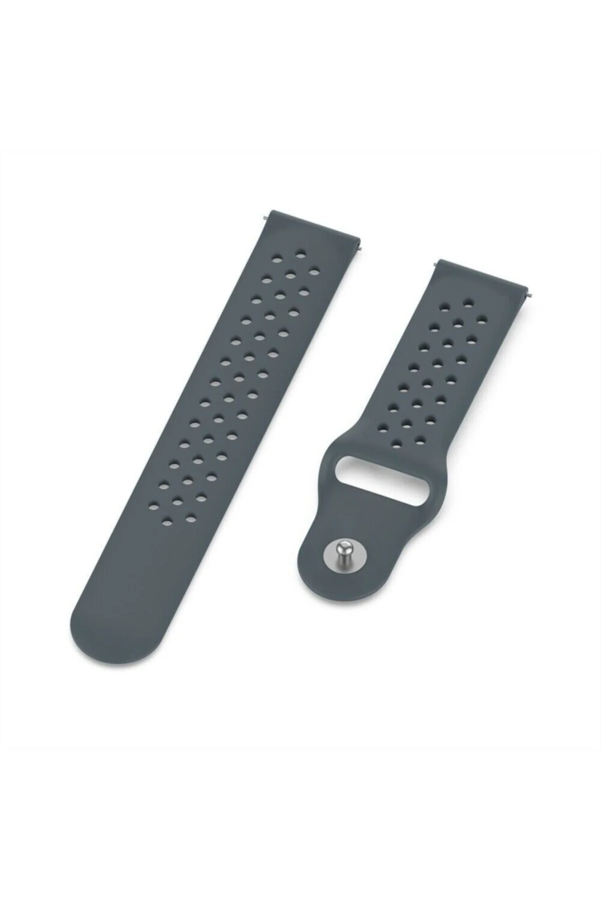Unisex Gri Garmin Vivoactive 3 Uyumlu Delikli Silikon Kordon