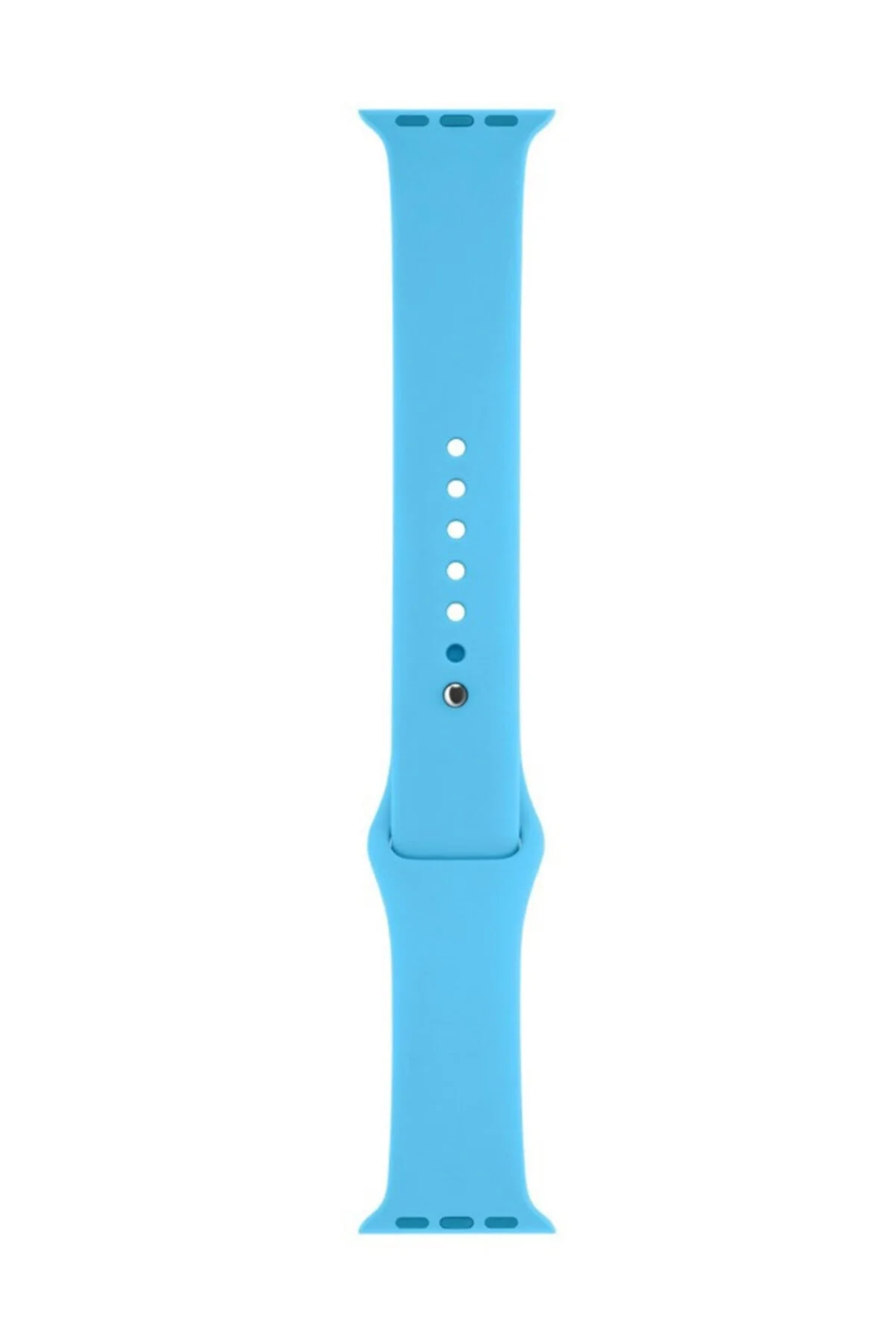 Unisex Mavi Apple Watch Series 4 5 Uyumlu 44 mm Silikon Kordon L