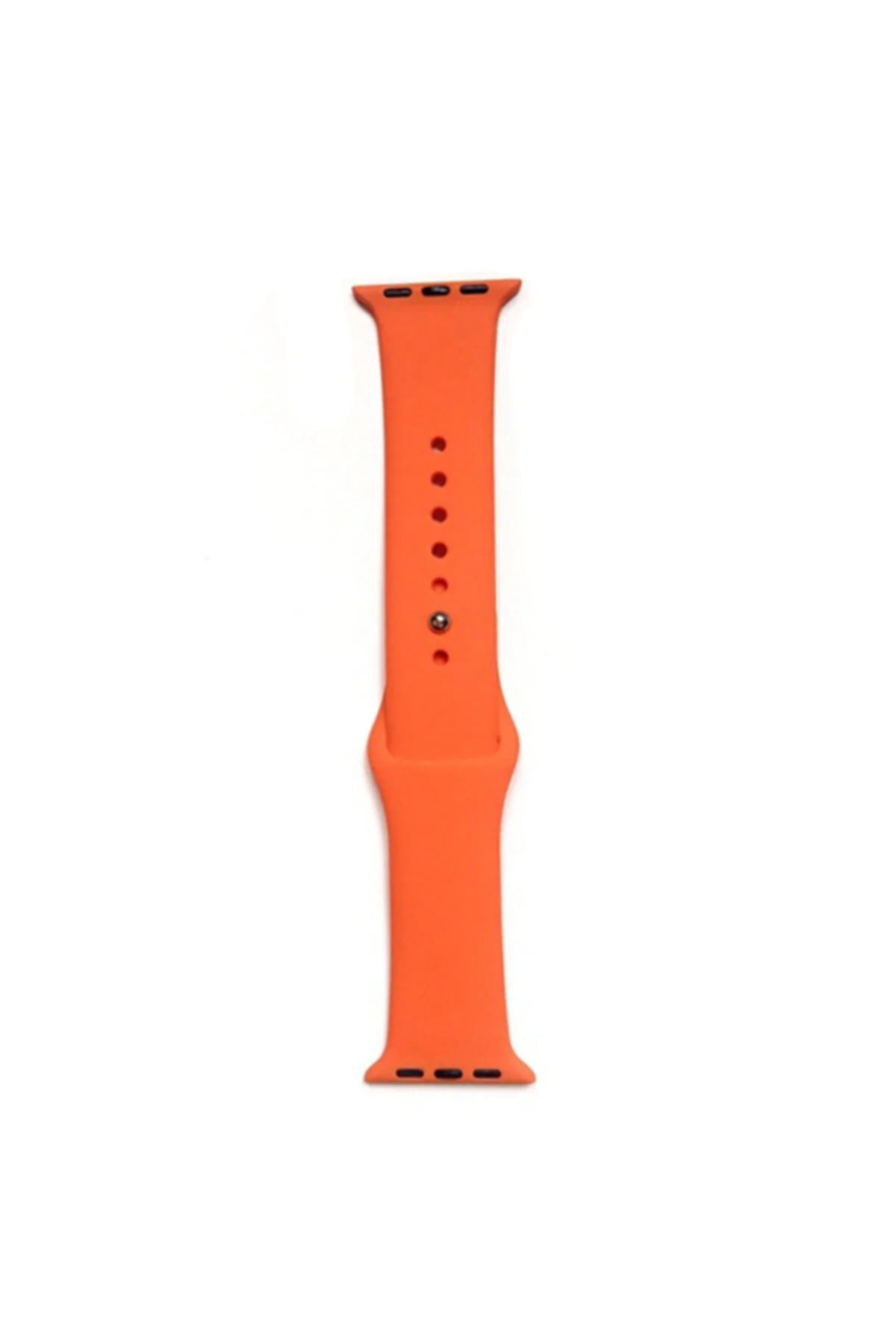 Apple Watch Series 4 5 Için Uyumlu 44 Mm Large Beden(m/l Sıze) Silikon Kordon Turuncu