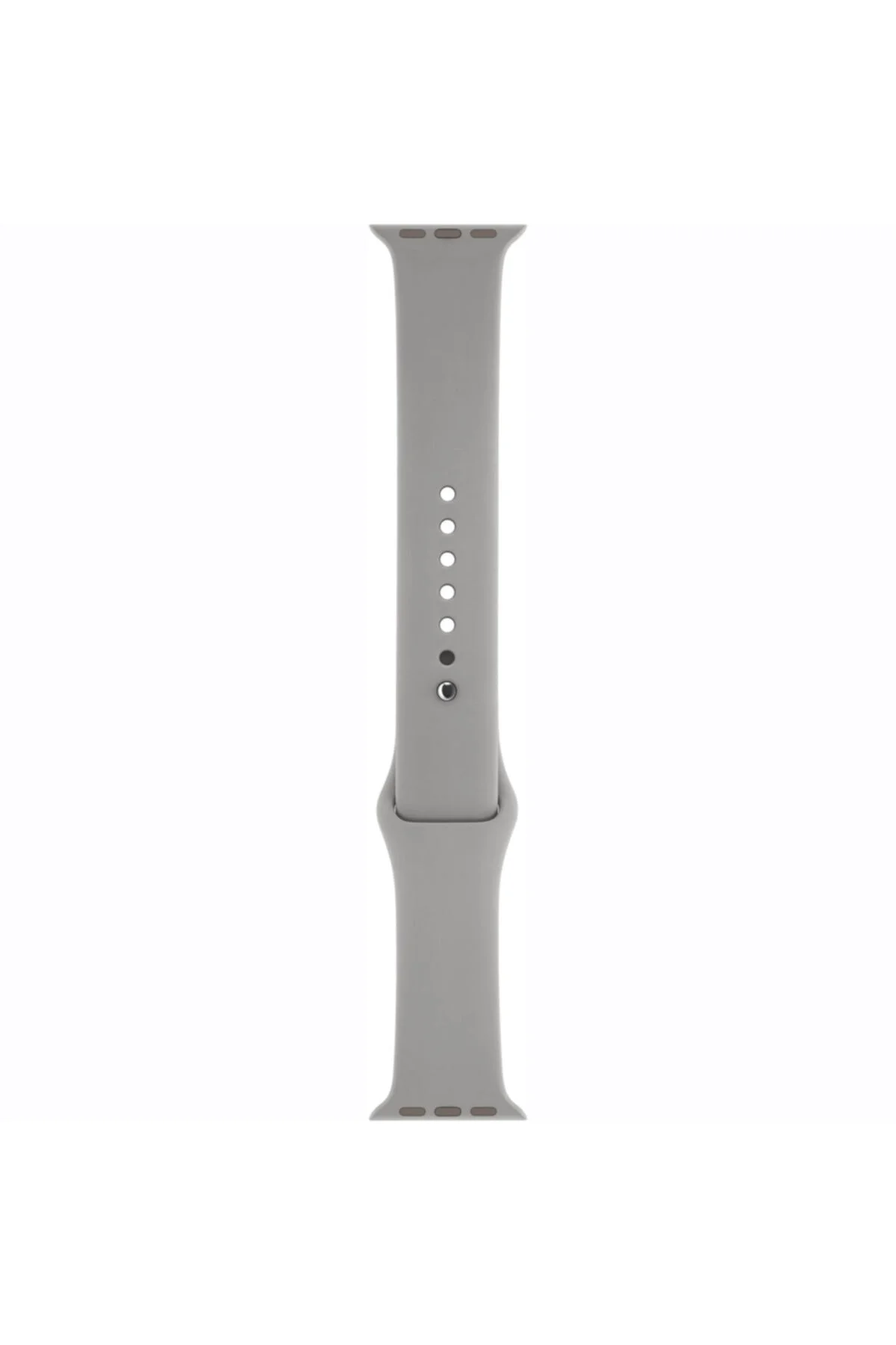 Unisex Taş Gri Apple Watch Series 4 5 Uyumlu 44 mm Silikon Kordon L