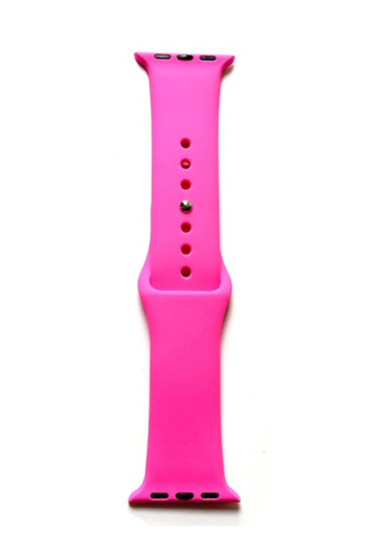 Apple Watch Series Uyumlu 4 5 Için 44 Mm Large Beden(m/l Sıze) Silikon Kordon Fuşya