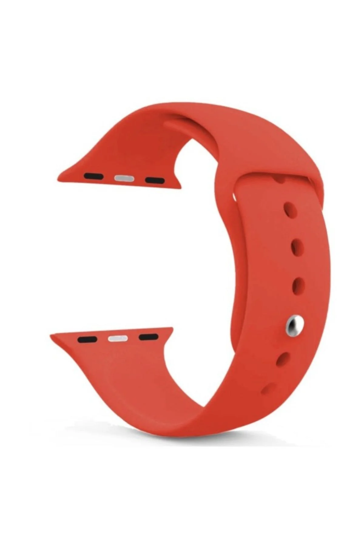 Apple Watch Series 1 2 3 Uyumlu 38 mm Rose Kırmızı S Beden Kordon