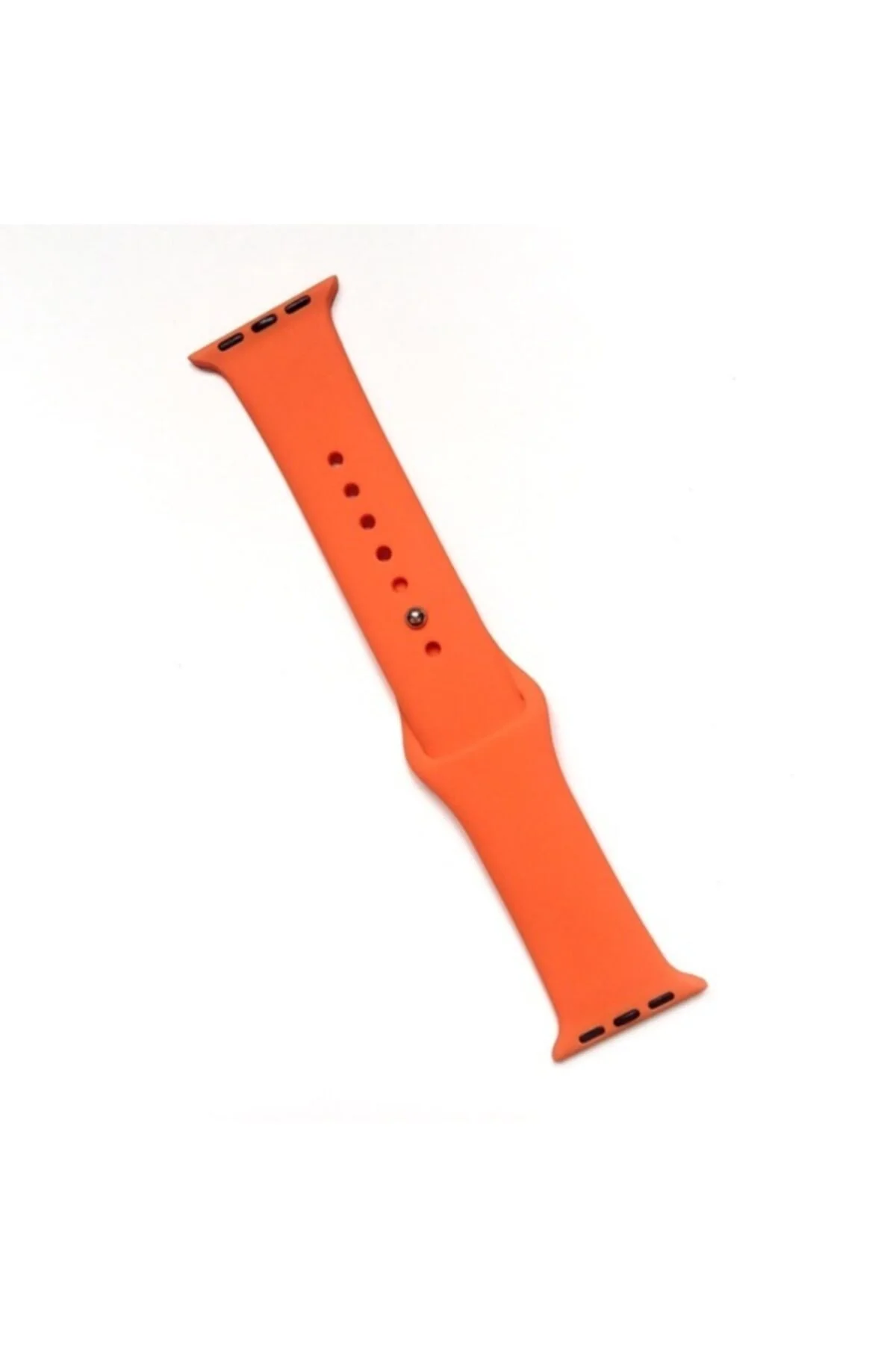 Apple Watch Series 1 2 3 Için 38 Mm Small Beden(s/m Sıze) Silikon Kordon Turuncu