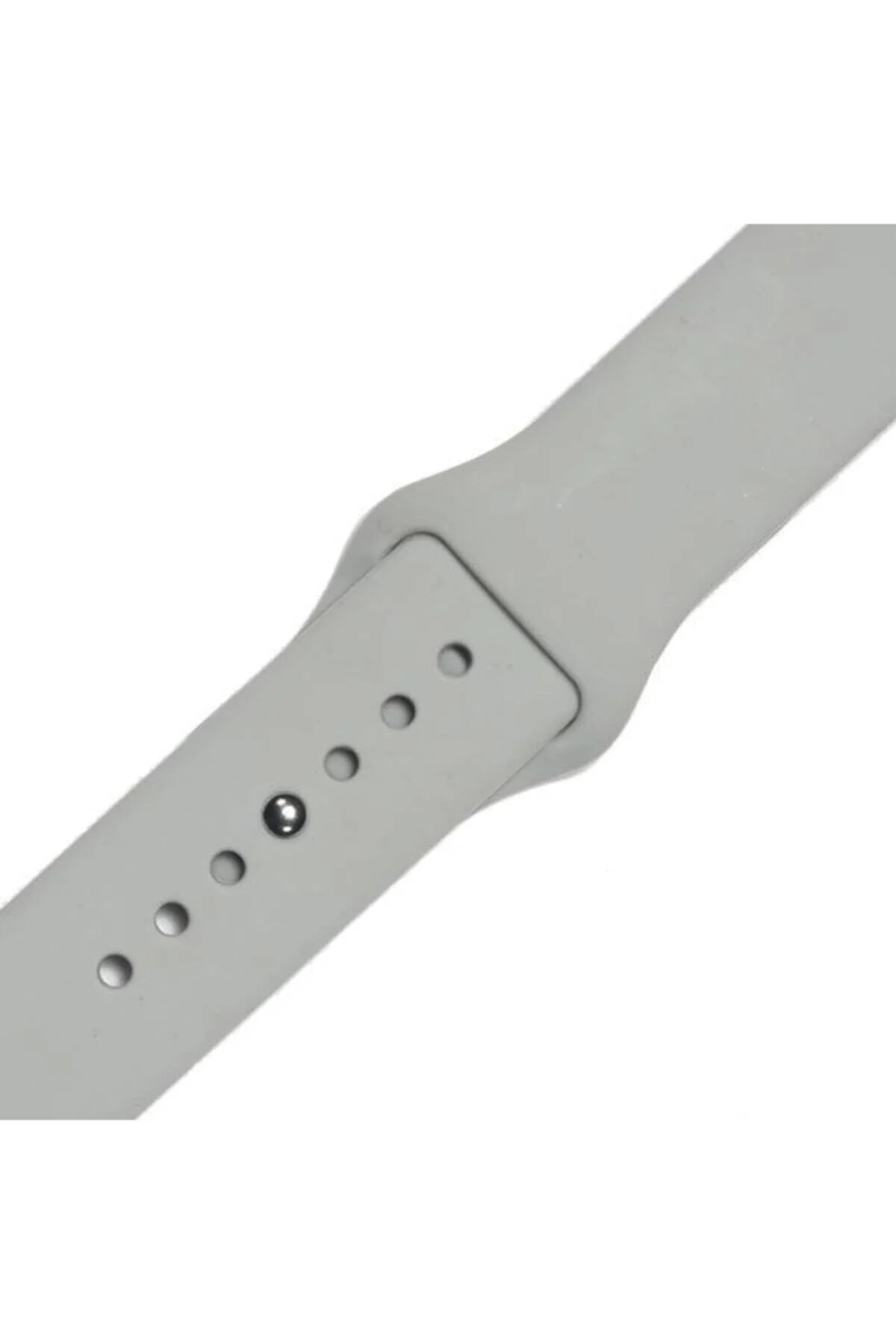 Gri Apple Watch Series 4 5 Için 40 mm Large Beden Silikon Kordon - Markacase Görsel 2