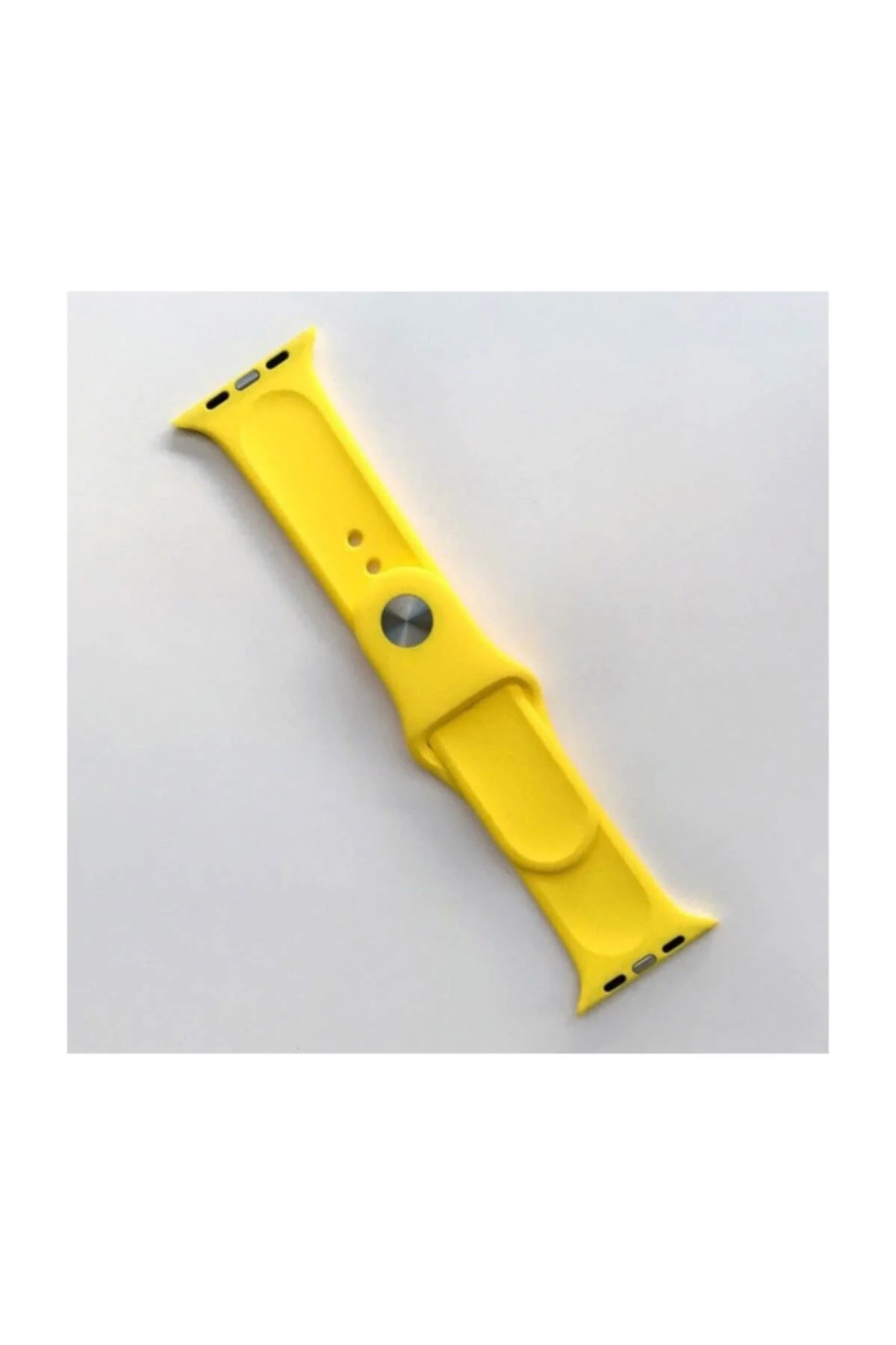 Apple Watch Series Uyumlu 4 5 Için 44 Mm Large Beden(m/l Sıze) Silikon Kordon Sarı - Markacase Görsel 2