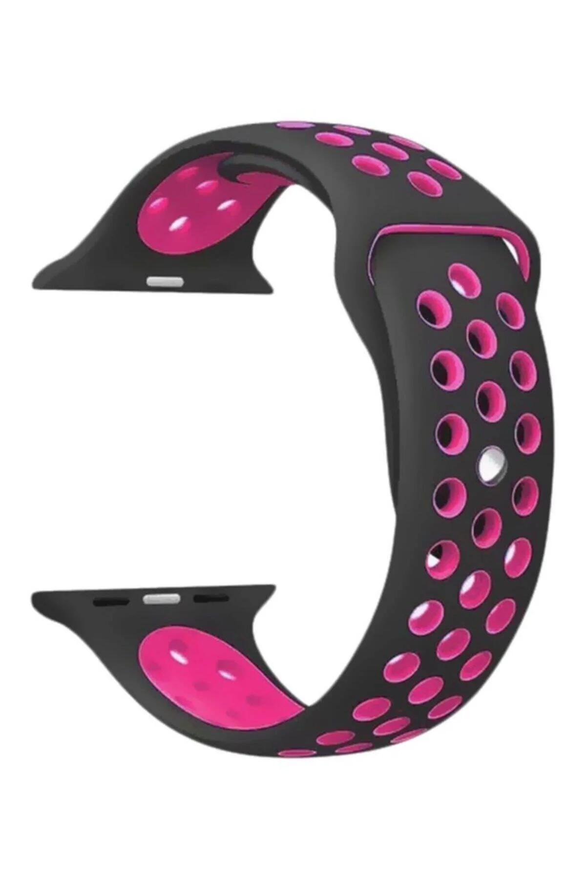 Apple Watch Seri 1 2 3 İçin 38 Mm Uyumlu SMALL Beden (S/M Size) Delikli Silikon Kordon
