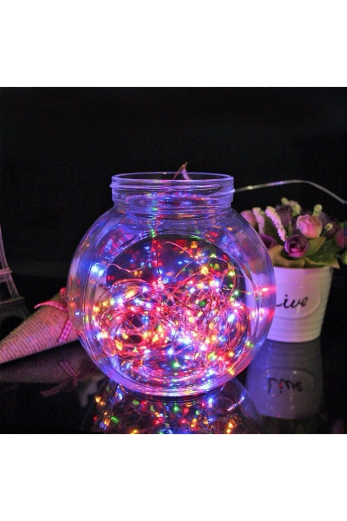 Pilli Renkli Peri Led Işık Dekoratif Aydınlatma 5 Metre Rgb Led - pazariz Görsel 4
