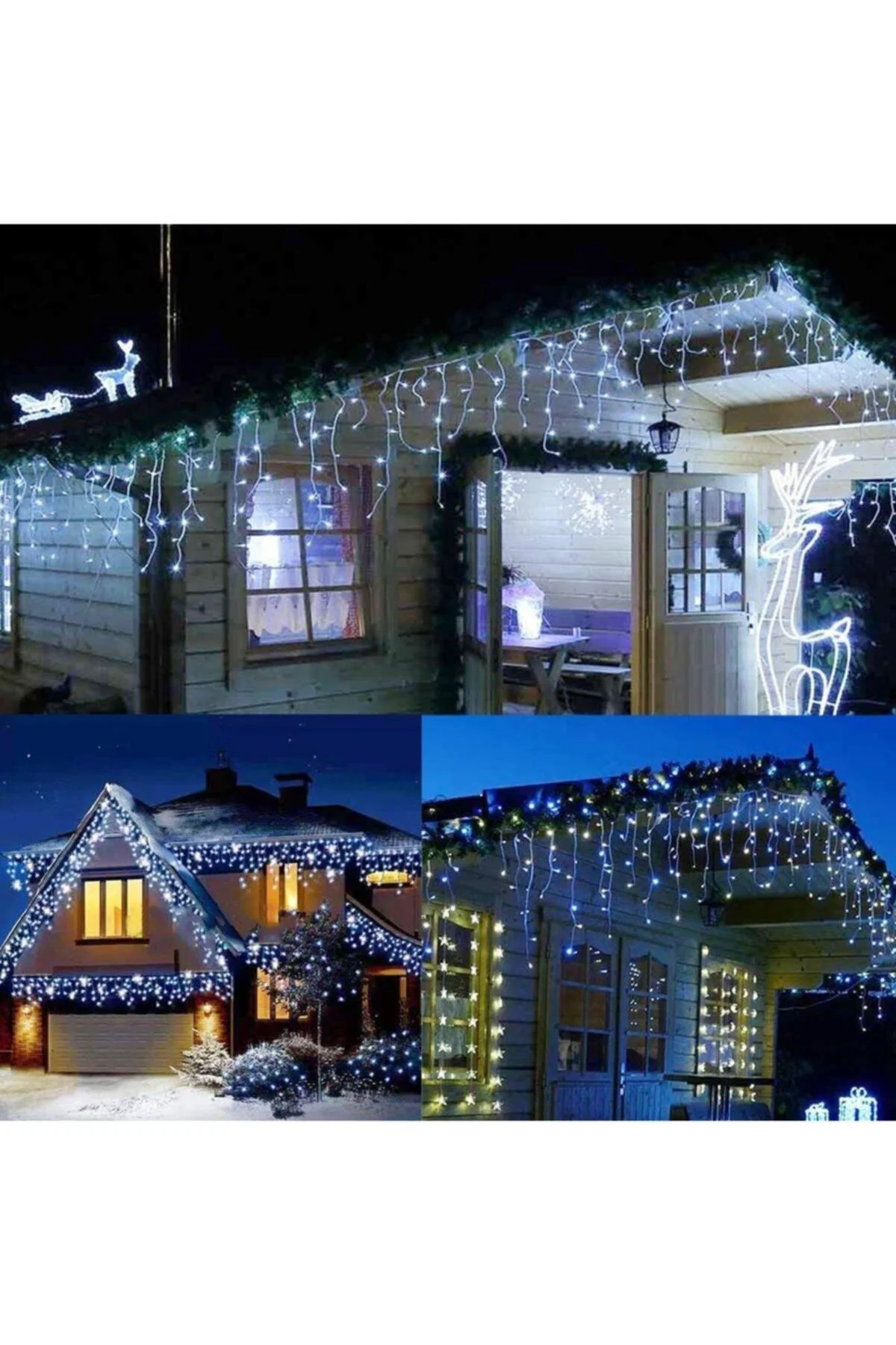 8 Fonksiyonlu 16 Saçaklı Perde Led 3 X 1 (beyaz)