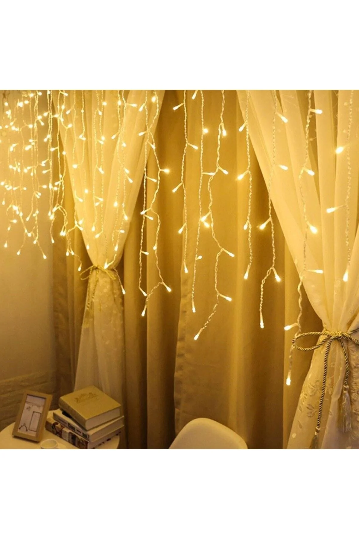 ® 8 Fonksiyonlu 16 Saçaklı Perde Led 3 X 1 (günışığı)