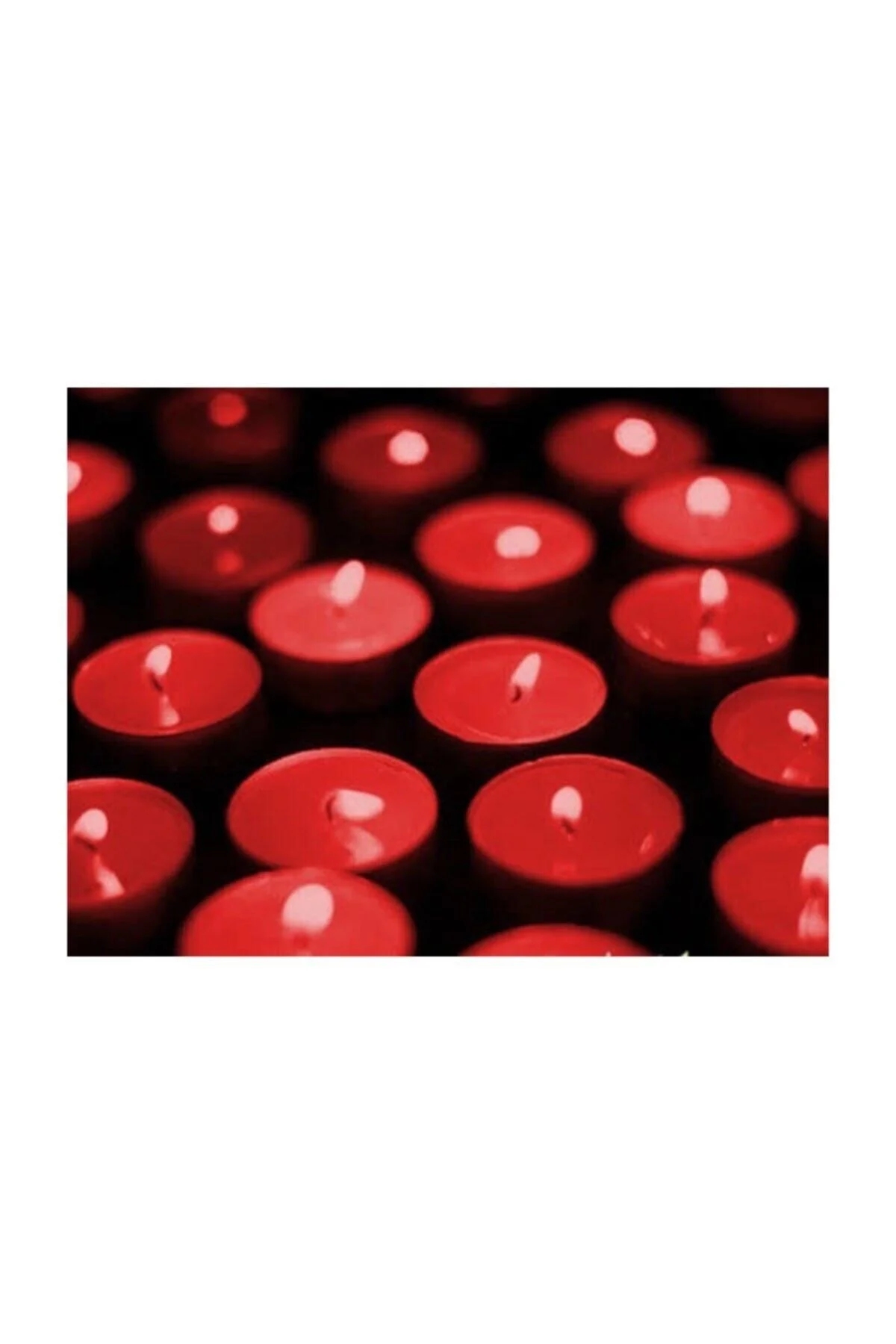 Küçük Mini Mum Kırmızı Tea Light 50adet