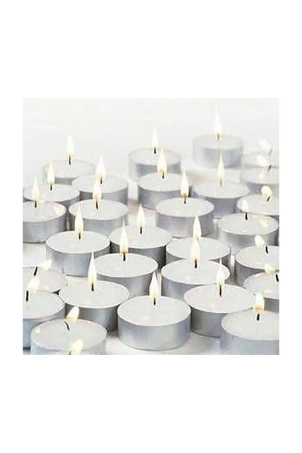 Beyaz Küçük Mini Mum Tea Light 50adet