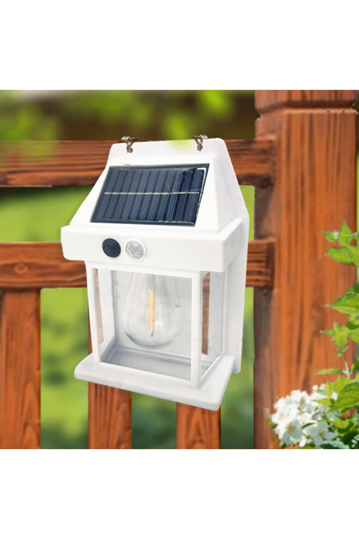 Solar Enerjili Led Bahçe Aydınlatması Su Geçirmez Lamba Bahçe Garaj Ev Aydınlatma Siyah 1 Ad - pazariz Görsel 3