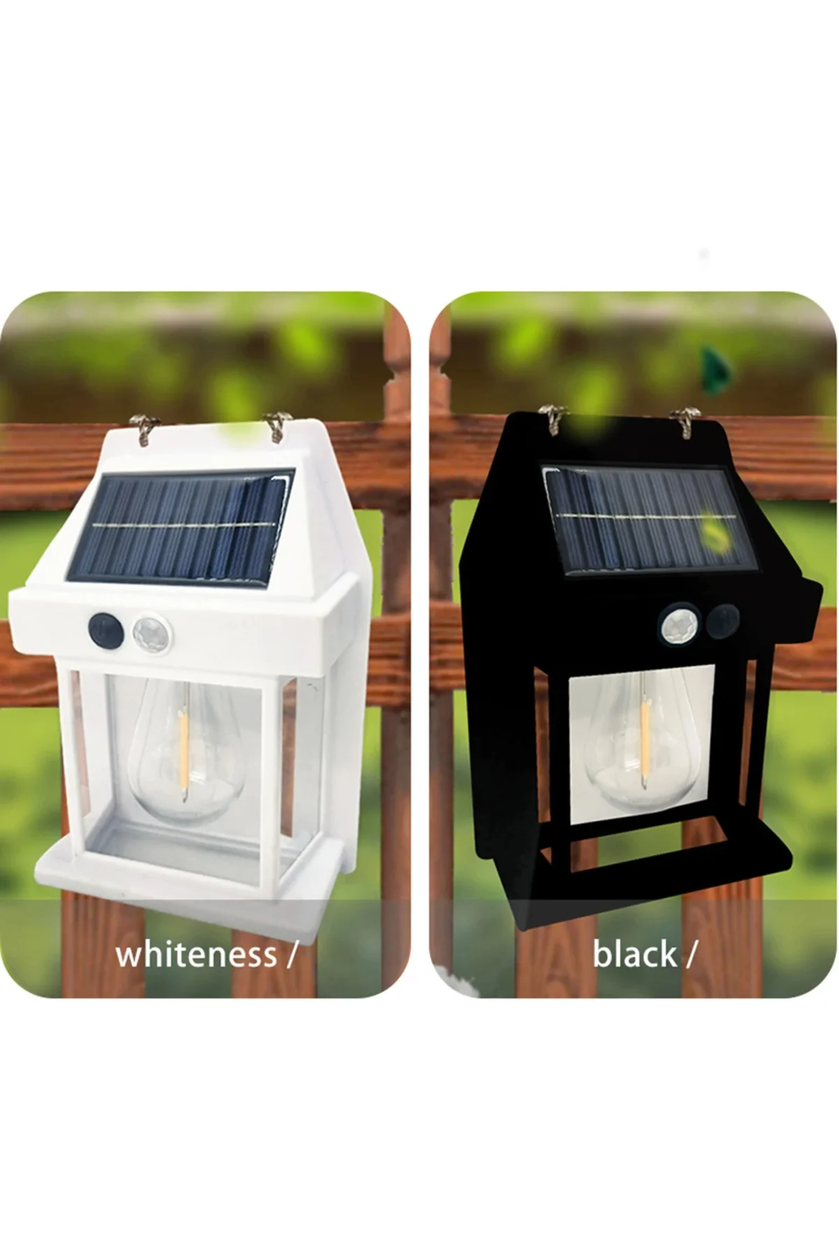 Solar Enerjili Led Bahçe Aydınlatması Su Geçirmez Lamba Bahçe Garaj Ev Aydınlatma Siyah 1 Ad - pazariz Görsel 8