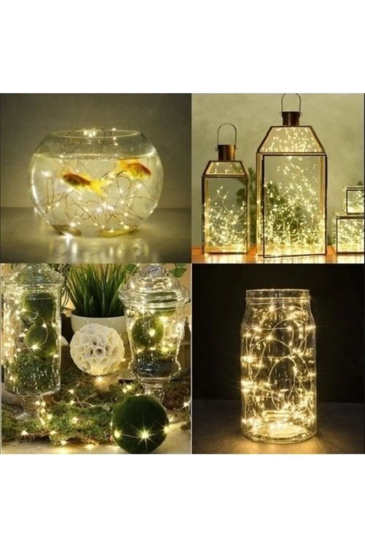 Turuncu Pilli Peri Led Işık 10 Metre, 3 Adet, Yılbaşı ve Noel Dekorasyonu - Empressco Görsel 2