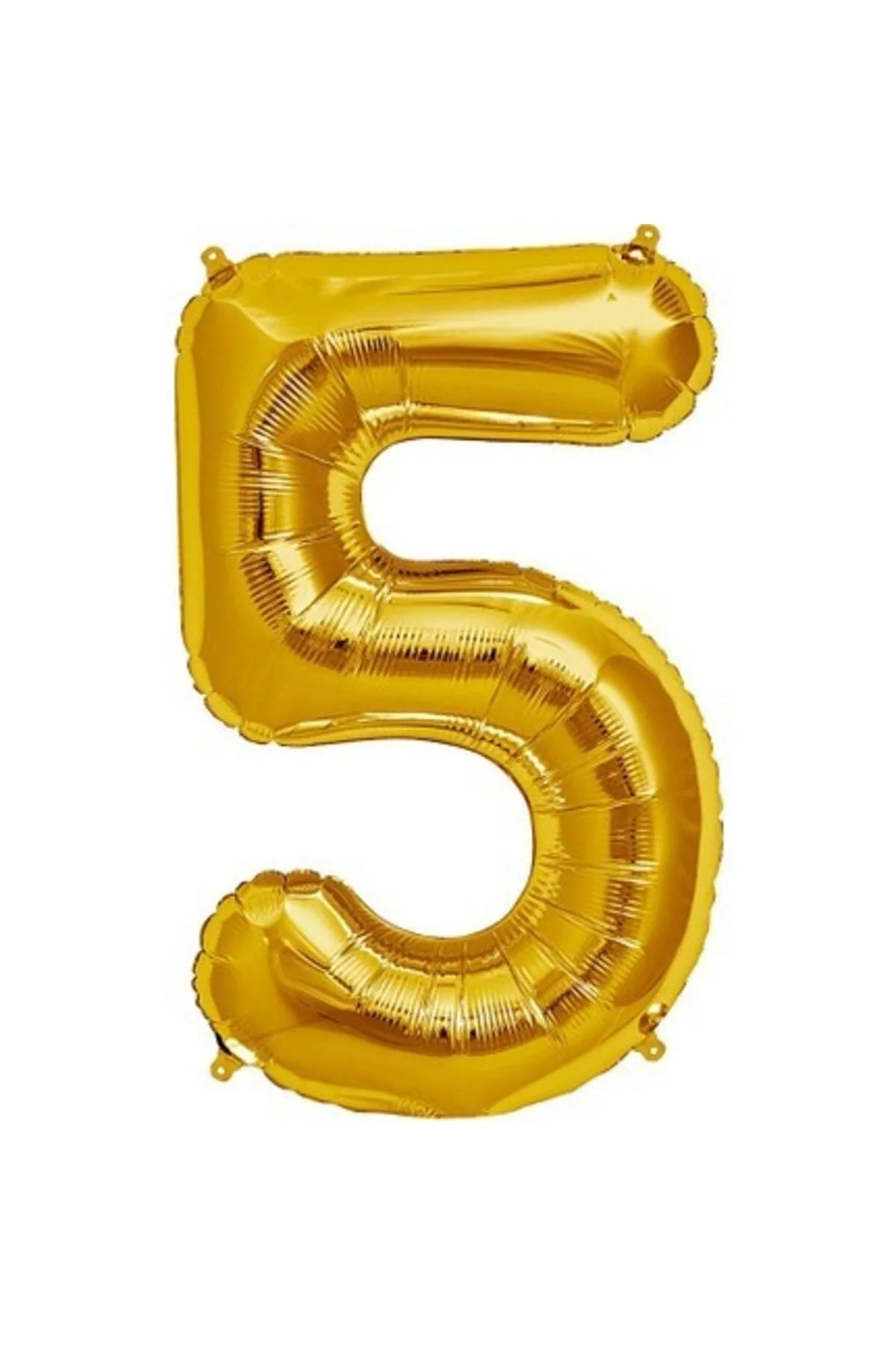 O Balon 5 Rakamı Altın Renk