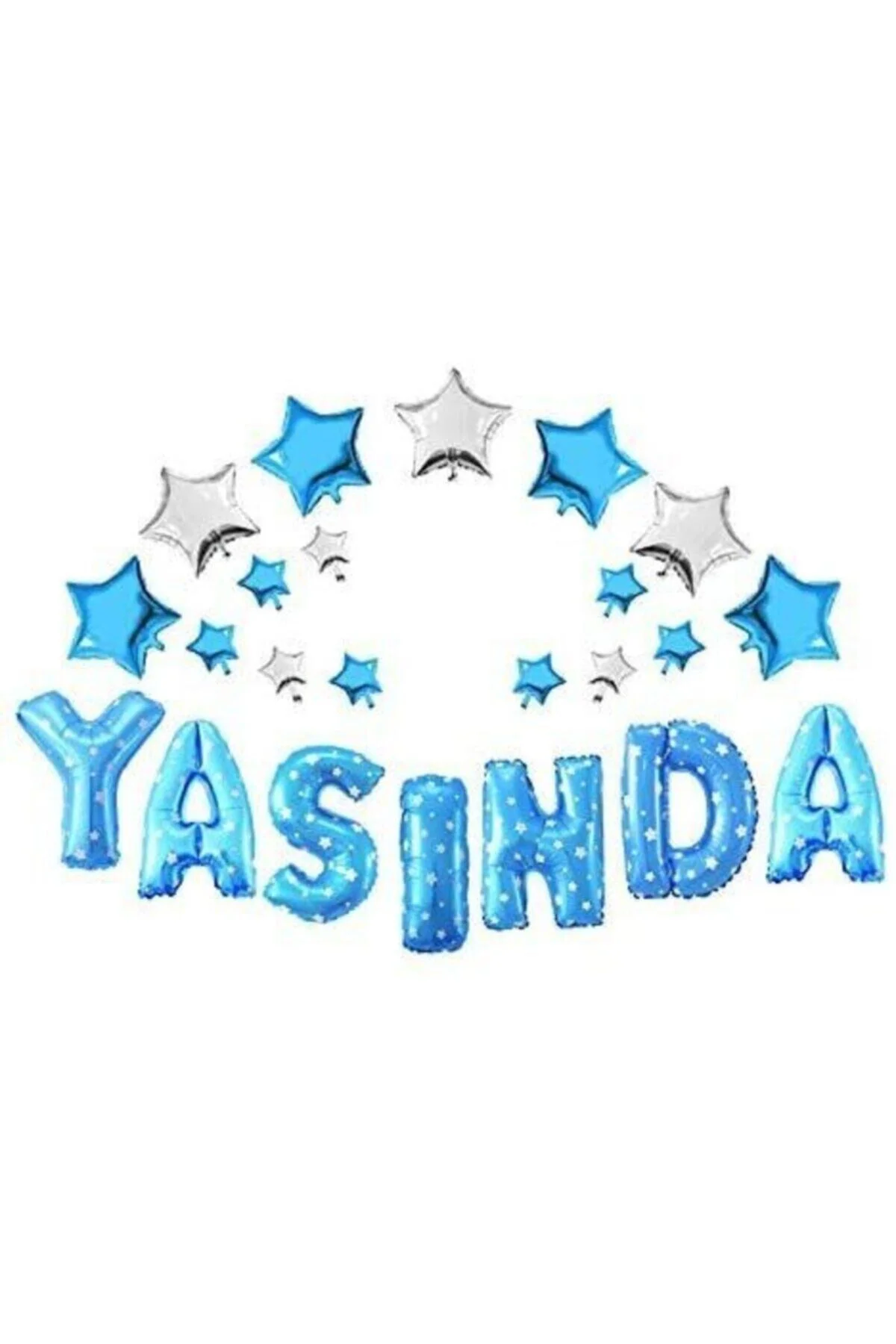 Fırsat Ayı Yıldızlı Mavi Yaşında Balon Yaşında Doğum Günü Balonu Yaşında Balon Mavi Yıldız
