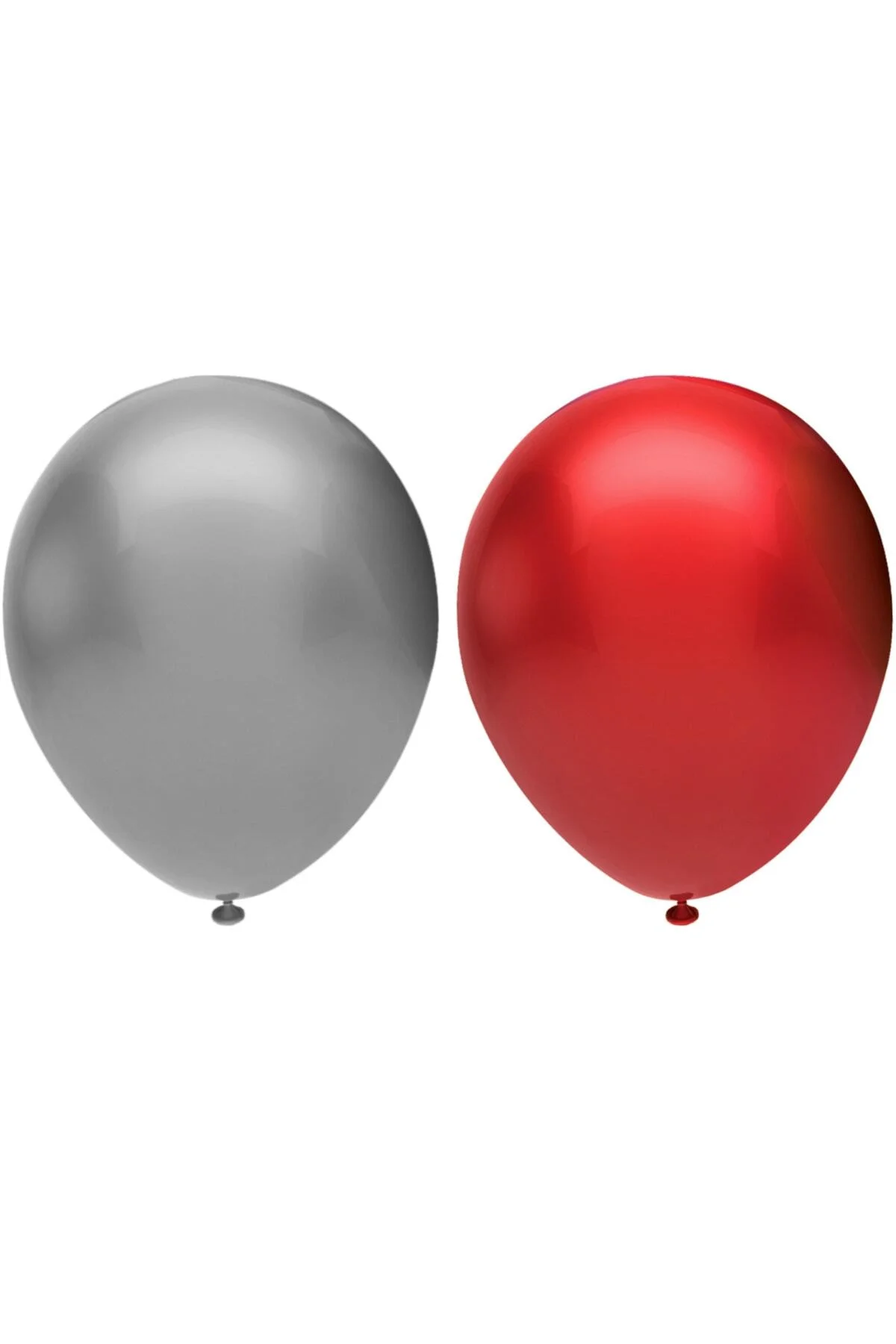 Fırsat Ayı Metalik Balon Seti 40’lı, 2 Renk X 20, Gümüş, Kırmızı. Helyum Uyumlu