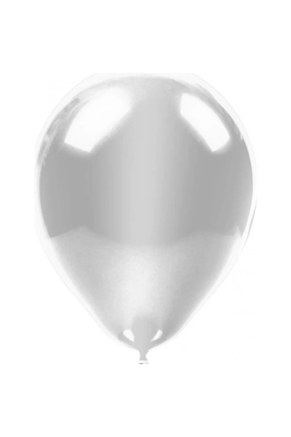 Baskısız Metalik Balon Gümüş 100'lü