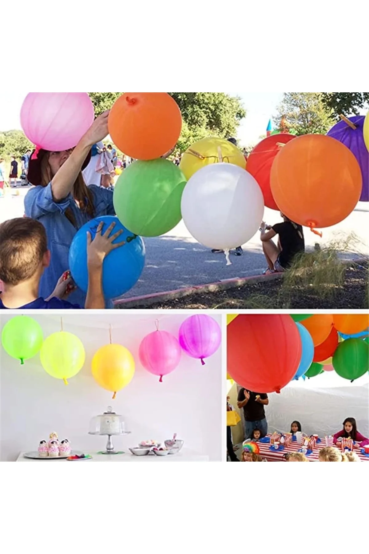 5 Adet Lastikli Zıpzıp Balon Ipli Punch Panç Büyük Balon Zıp Zıp Latex Balon Pastel Renkler - pazariz Görsel 3