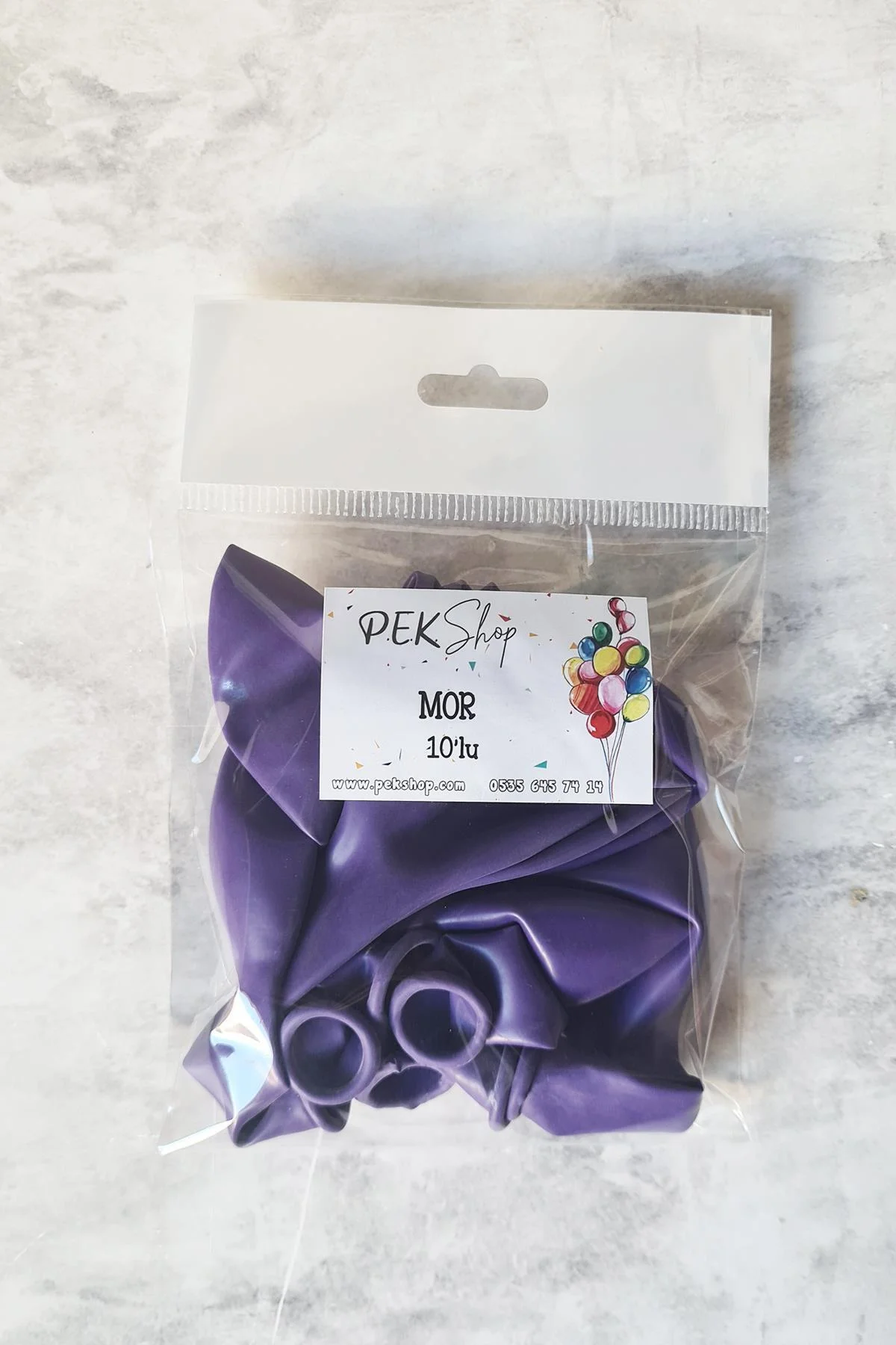 Mor Balon 10 Adet - 12 Inc 30 Cm Parti Balonu - PEKSHOP Görsel 2