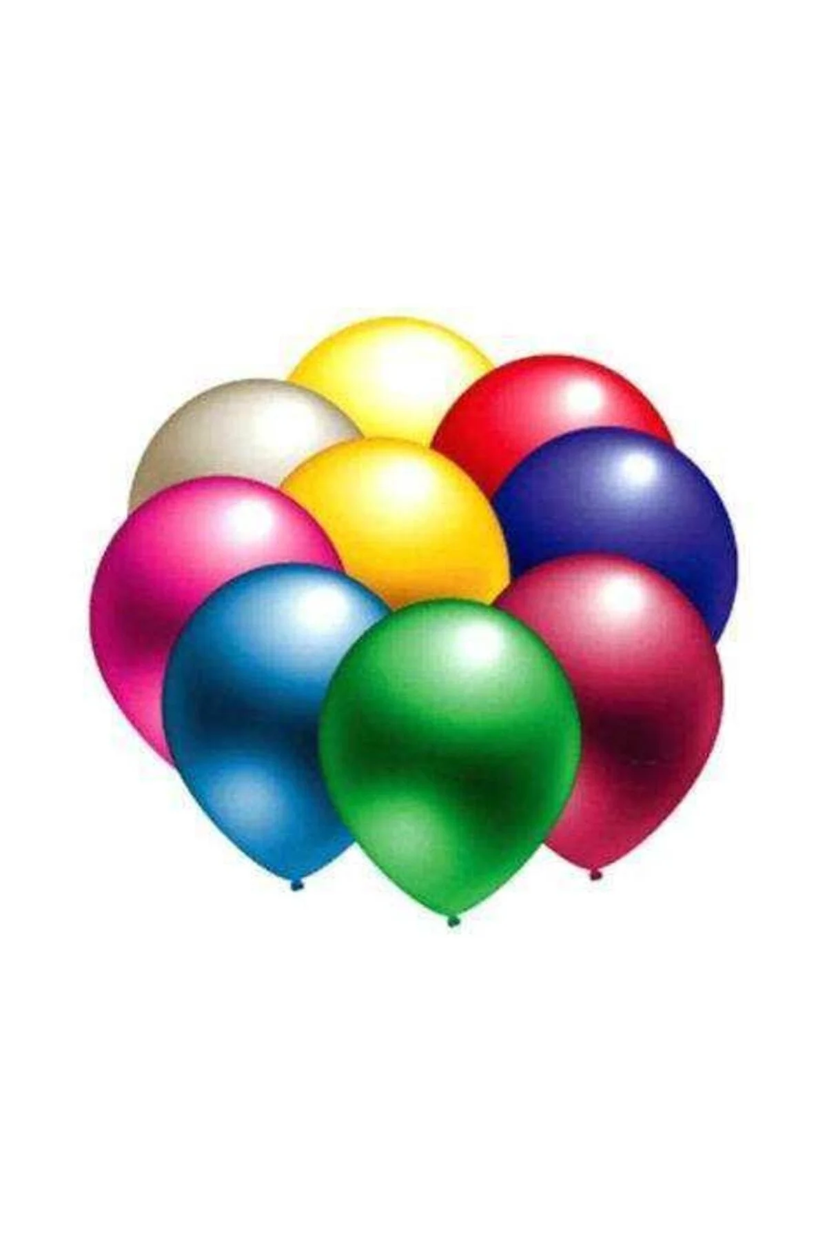Balon-metalik Renkli Balonlar - 100 Adet-18741