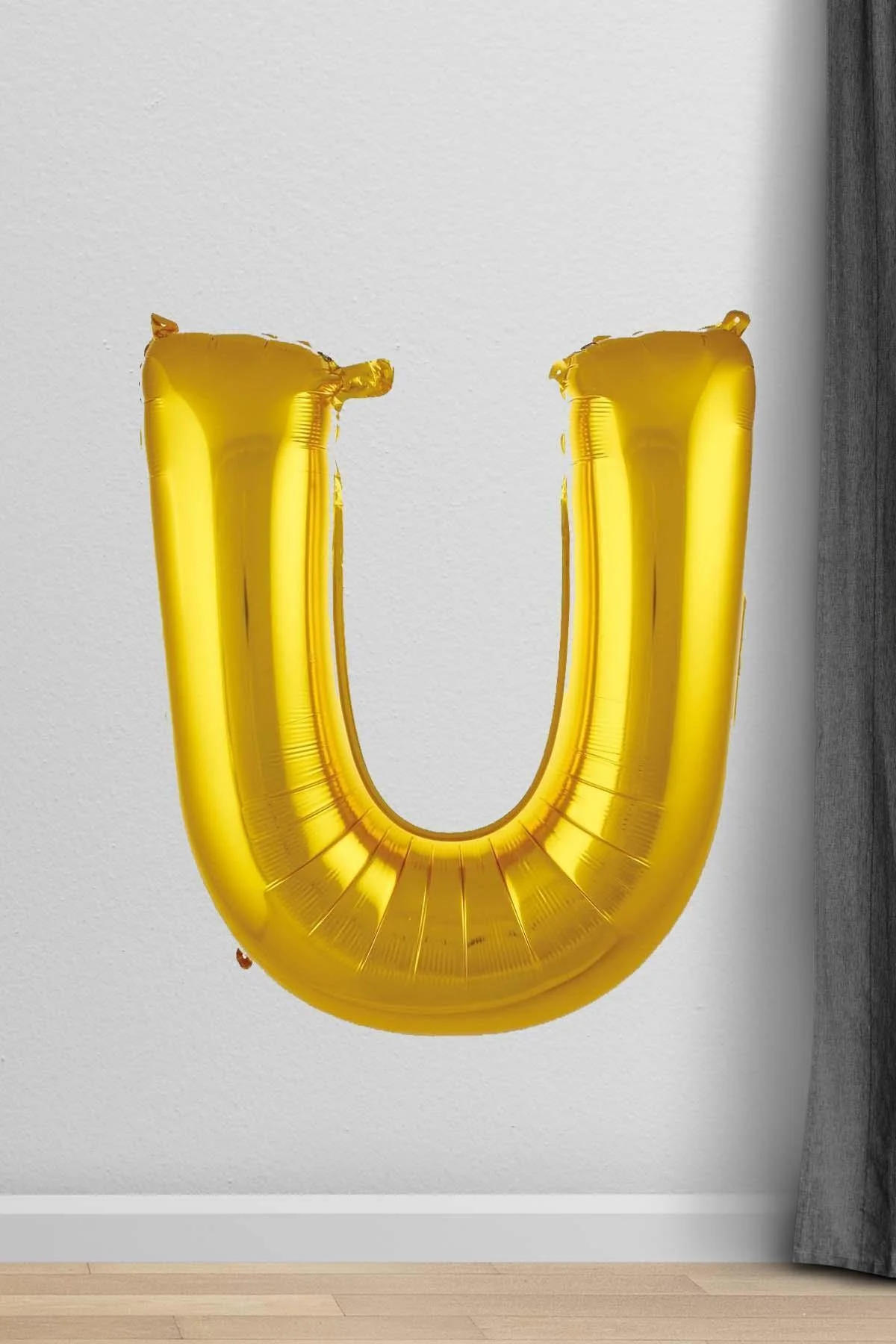U Harfi Folyo Balon Gold 100 Cm 40 Inç 1 Metre Altın
