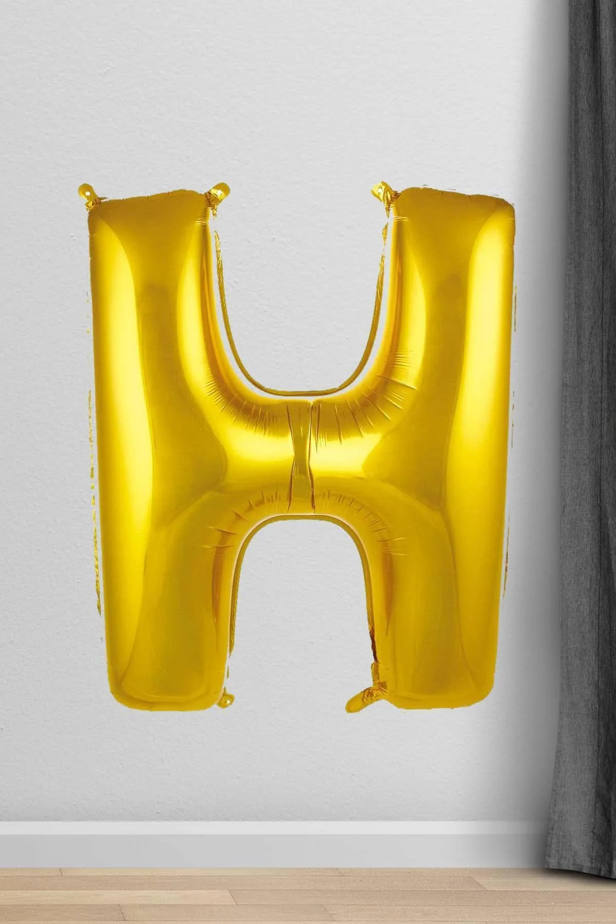 H Harfi Folyo Balon Gold 100 Cm 40 Inç 1 Metre Altın
