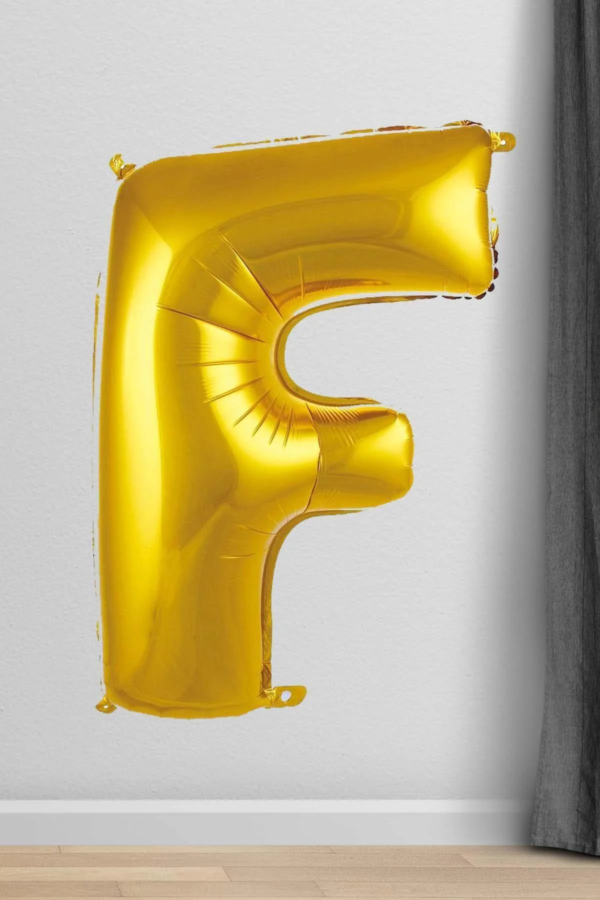 F Harfi Folyo Balon Gold 100 Cm 40 Inç 1 Metre Altın