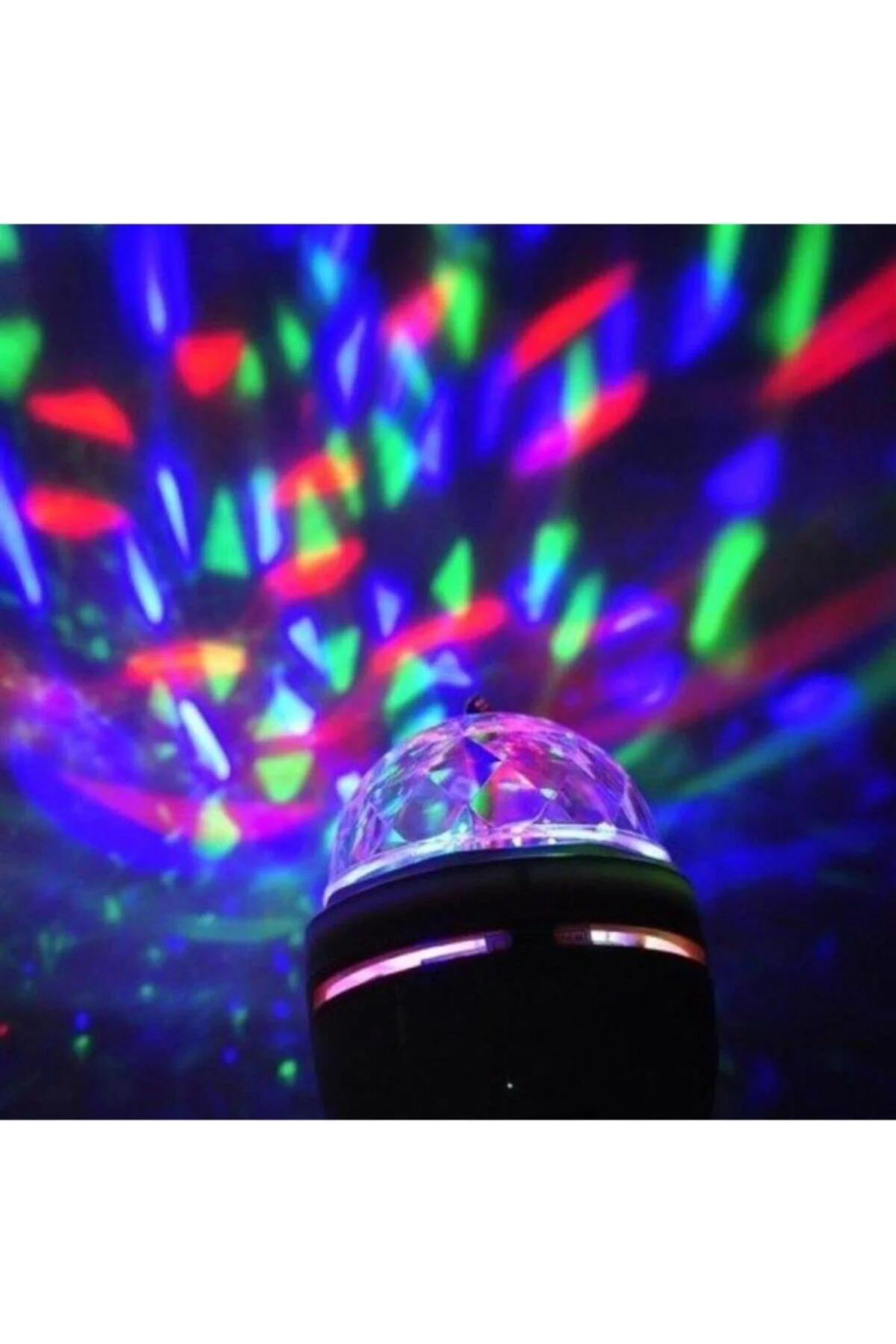 360 Derece Dönen Disko Tarzı Renkli Dekoratif Disco Lamba - rennway Görsel 2