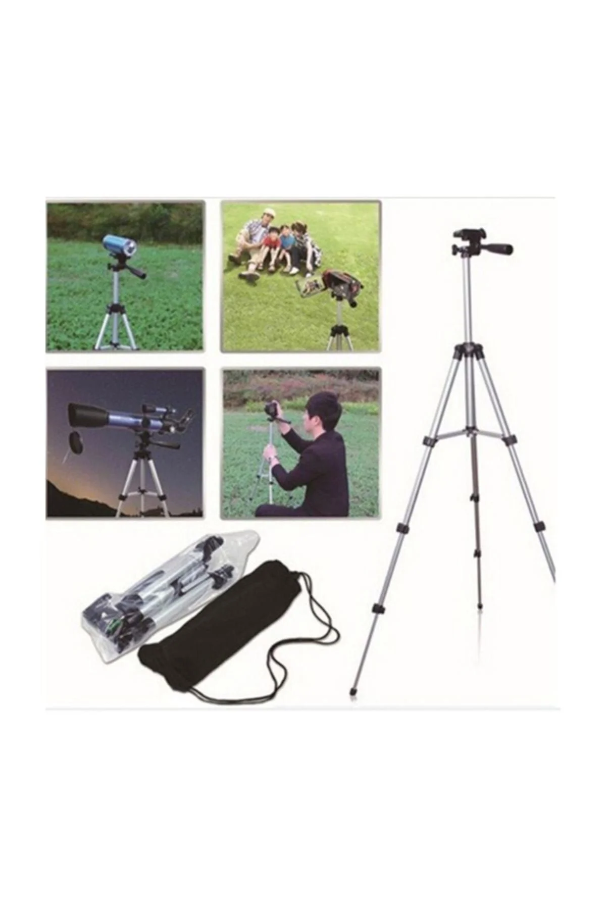 Profesyonel Fotoğraf Makinesi Tripodu 102 Cm - Kingshark Görsel 2