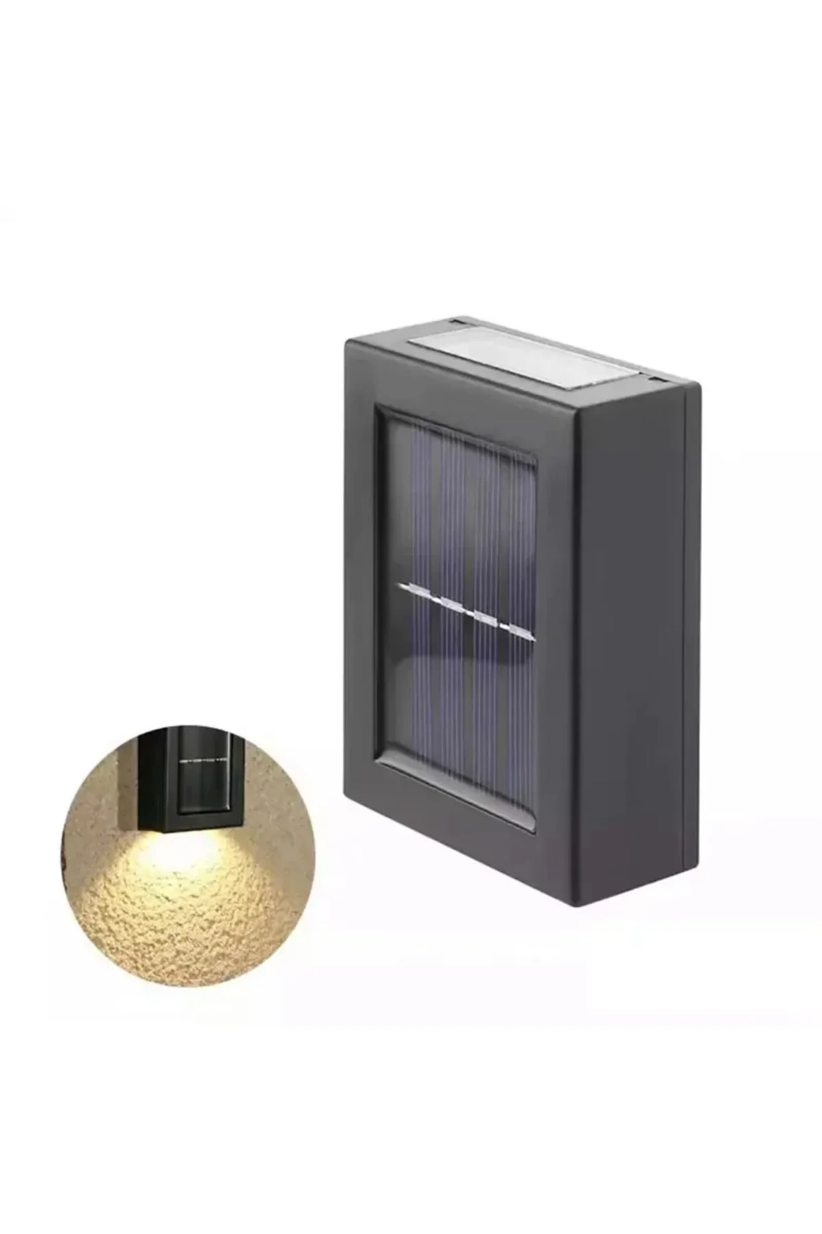 Güneş Enerjili Solar Lamba Aplik Led Teras Bahçe Veranda Çift Taraflı 1 Adet - pazariz Görsel 4