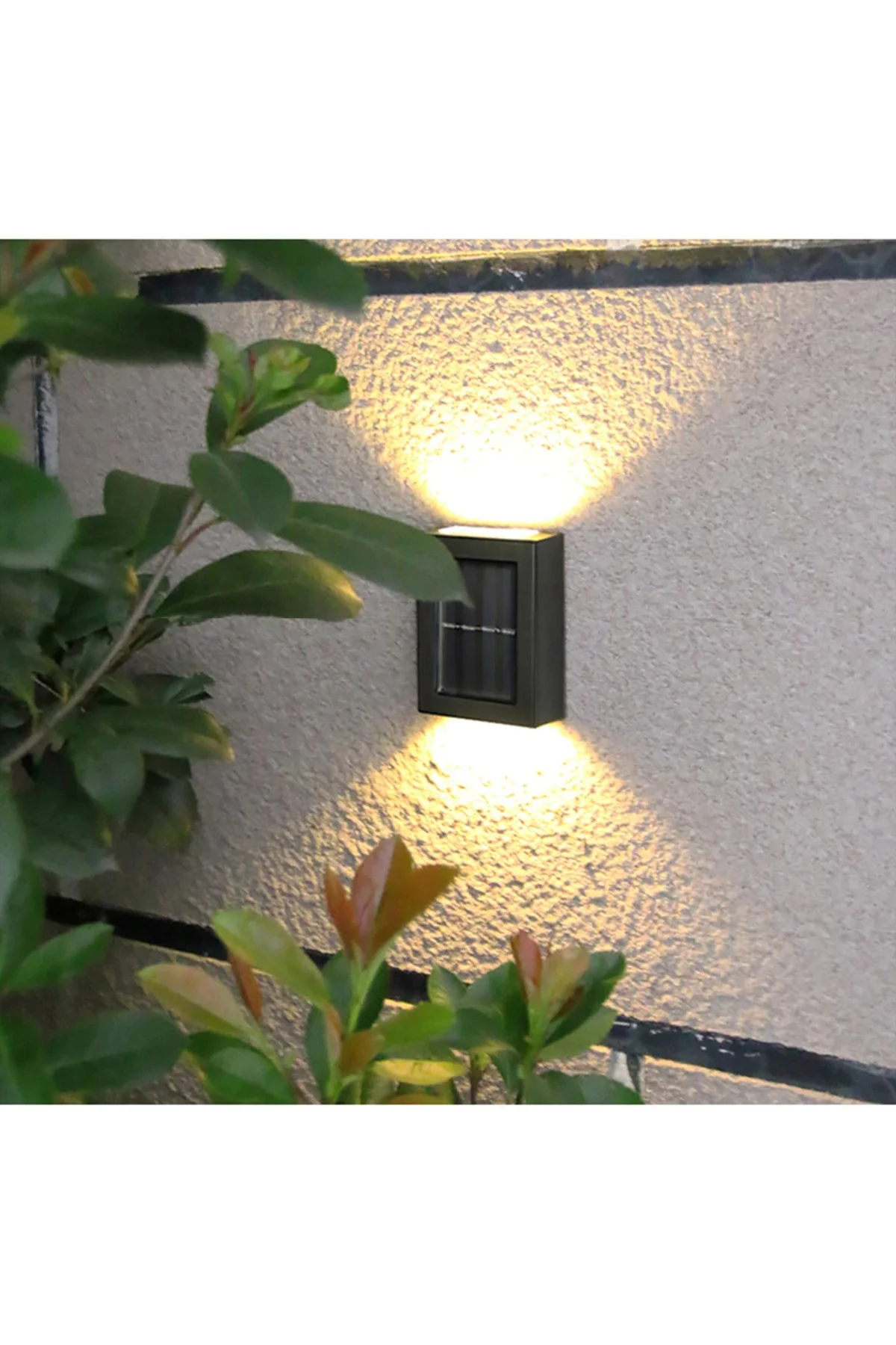 Güneş Enerjili Solar Lamba Aplik Led Teras Bahçe Veranda Çift Taraflı 1 Adet - pazariz Görsel 2