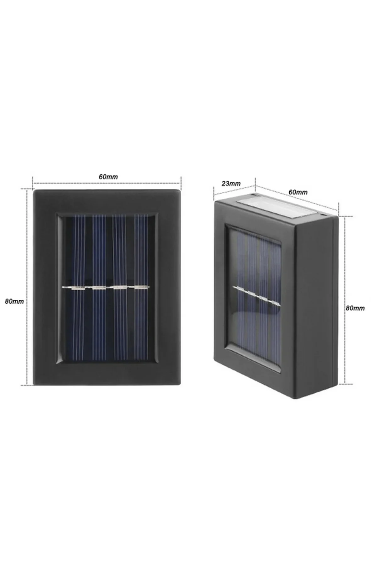 Güneş Enerjili Solar Lamba Aplik Led Teras Bahçe Veranda Çift Taraflı 1 Adet - pazariz Görsel 6
