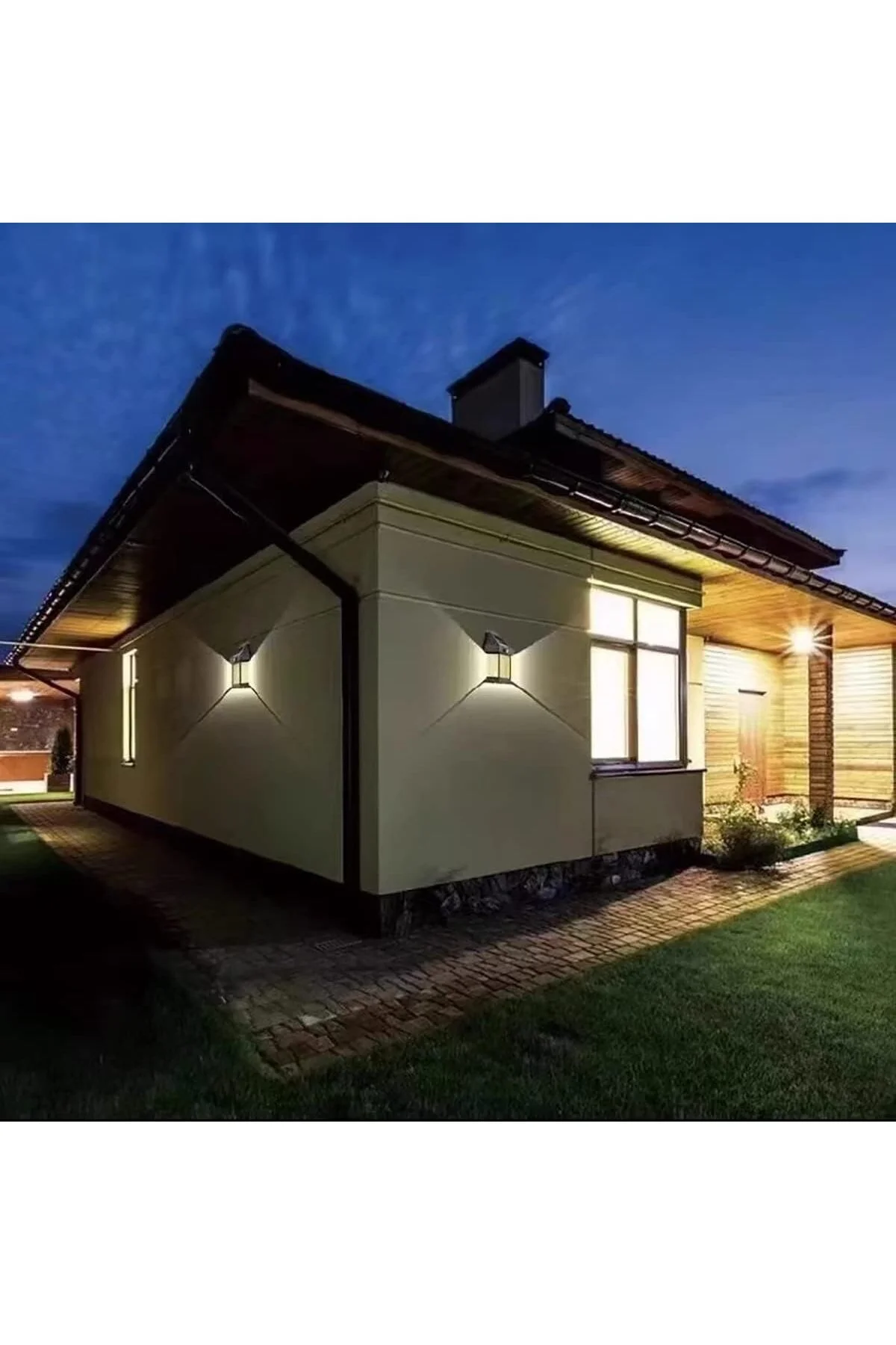 Solar Enerjili Led Bahçe Aydınlatması Su Geçirmez Lamba Bahçe Garaj Ev Aydınlatma Beyaz 1 Ad - pazariz Görsel 5