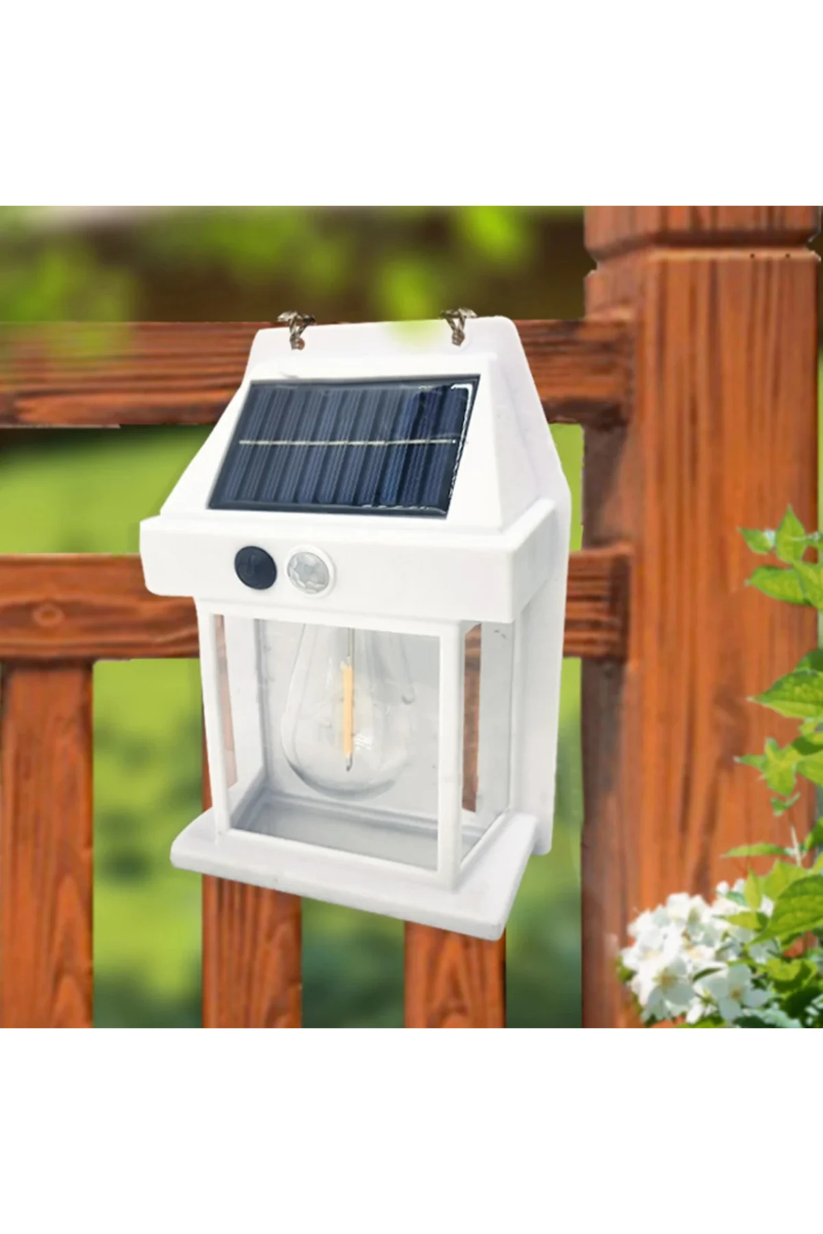 Solar Enerjili Led Bahçe Aydınlatması Su Geçirmez Lamba Bahçe Garaj Ev Aydınlatma Beyaz 1 Ad - pazariz Görsel 3
