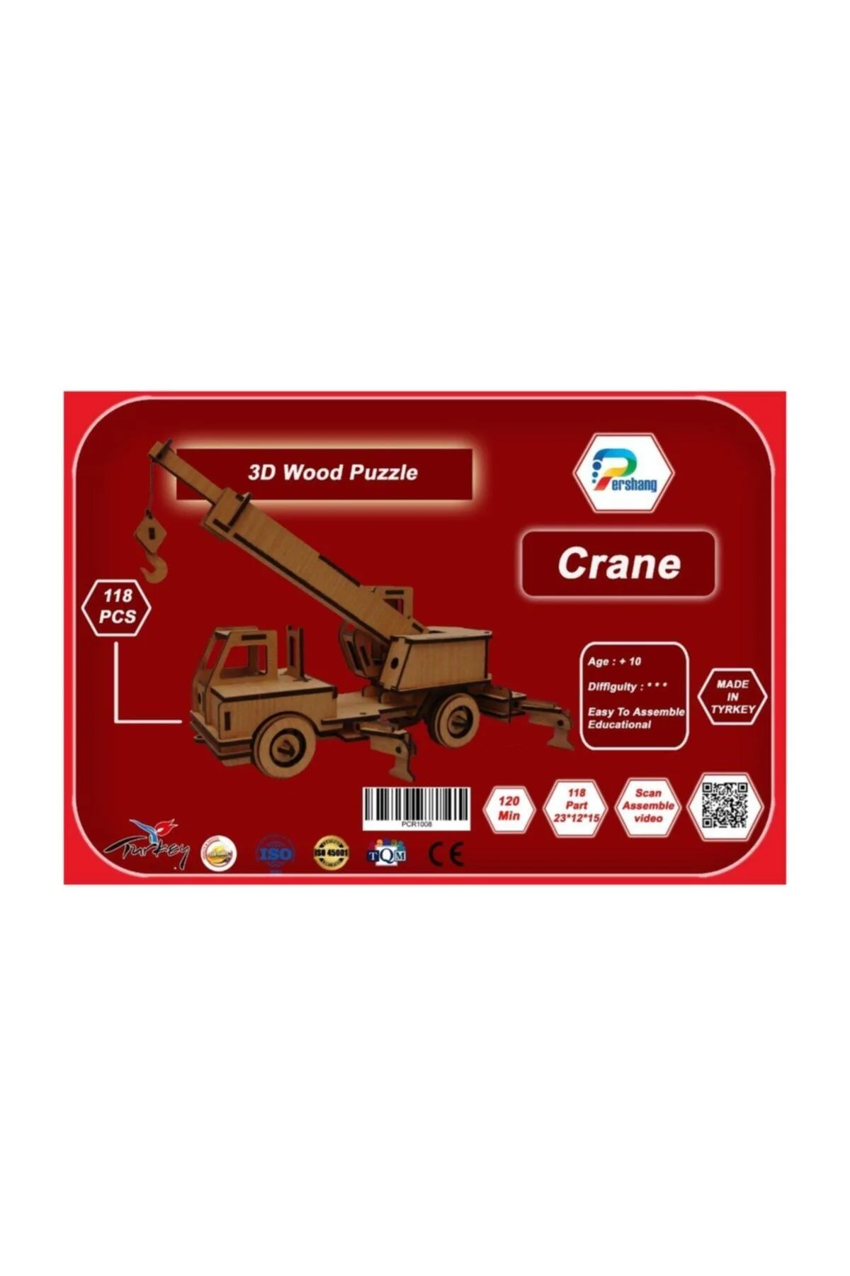 3d Puzzle Üç Boyutlu Puzzle Vinç 118 Parça