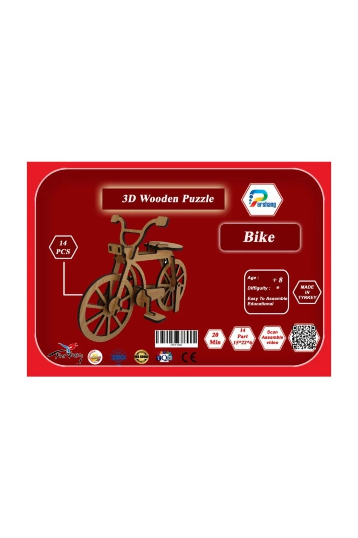 3d Puzzle Üç Boyutlu Puzzle Bisiklet 14 Parça